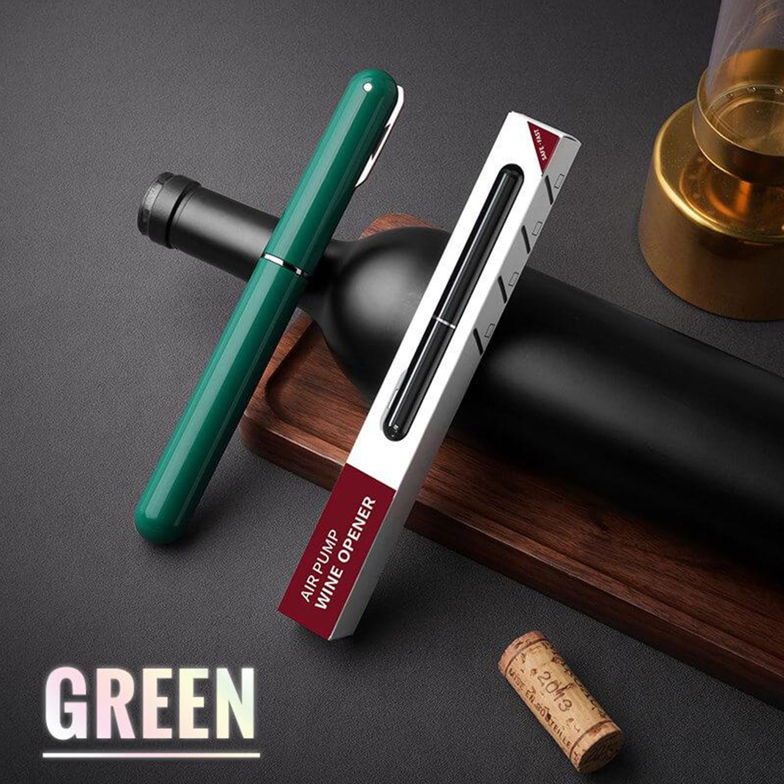 JWDX Bottle and Can Openers Clearance! Air Pressure Pump Bottle Opener Air Pressure Pump Bottle Opener Wine Pin Corkscrew Corkscrew, Corkscrew Corkscrew Promotion Include 1Pc Bottle Opener Green - Image 2