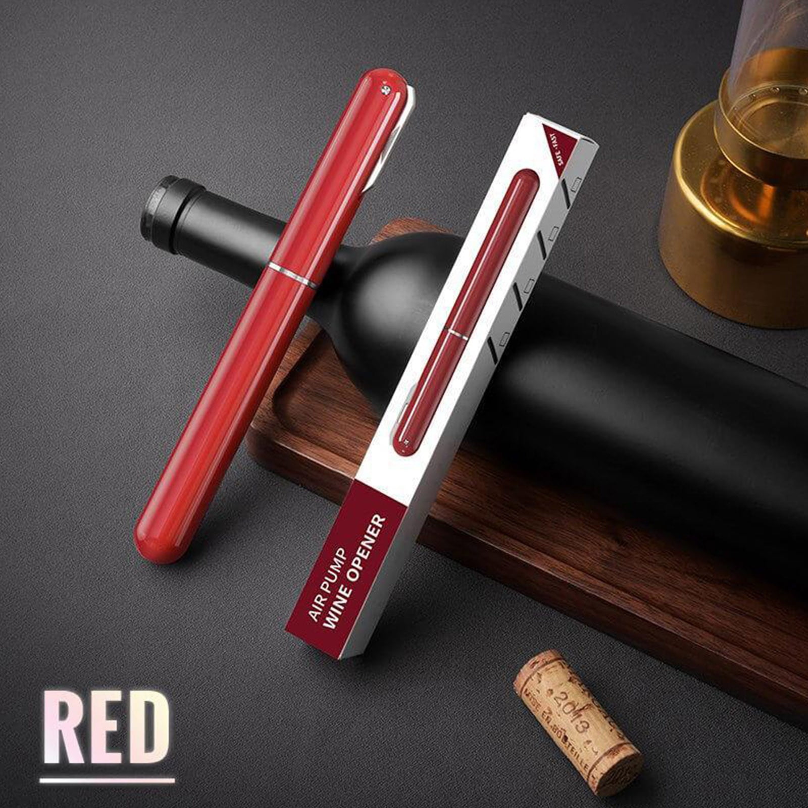 JWDX Bottle and Can Openers Clearance! Air Pressure Pump Bottle Opener Air Pressure Pump Bottle Opener Wine Pin Corkscrew Corkscrew, Corkscrew Corkscrew Promotion Include 1Pc Bottle Opener Red - Image 2