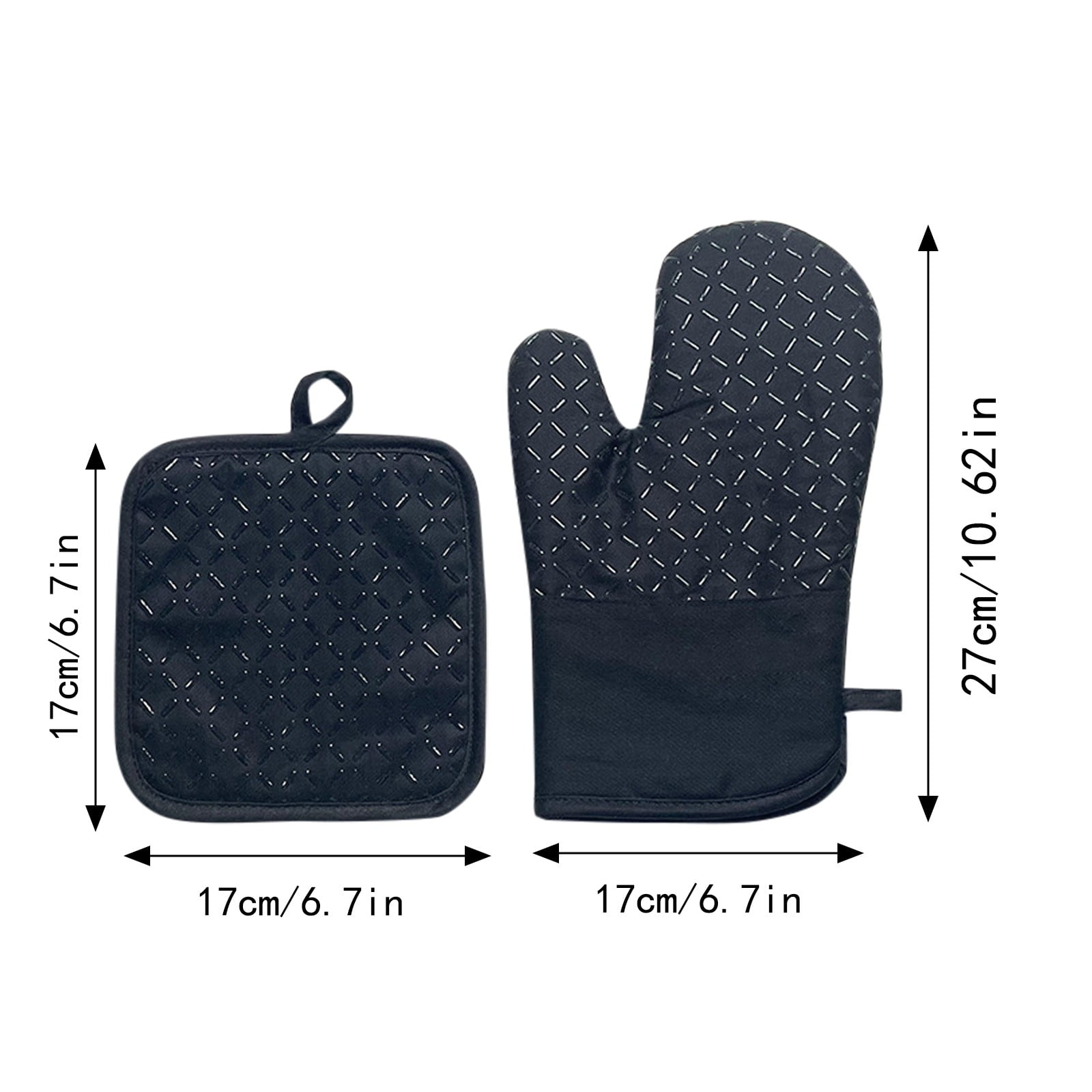 JWDX Oven Mitts Clearance! Microwave Silicone Insulation Gloves Thickened Anti-Slip Kitchen Oven Baking Anti-Scalding Gloves, Include 1 Heat Resistant Oven Mitt Silicone Oven Mitt AS shown - Image 2