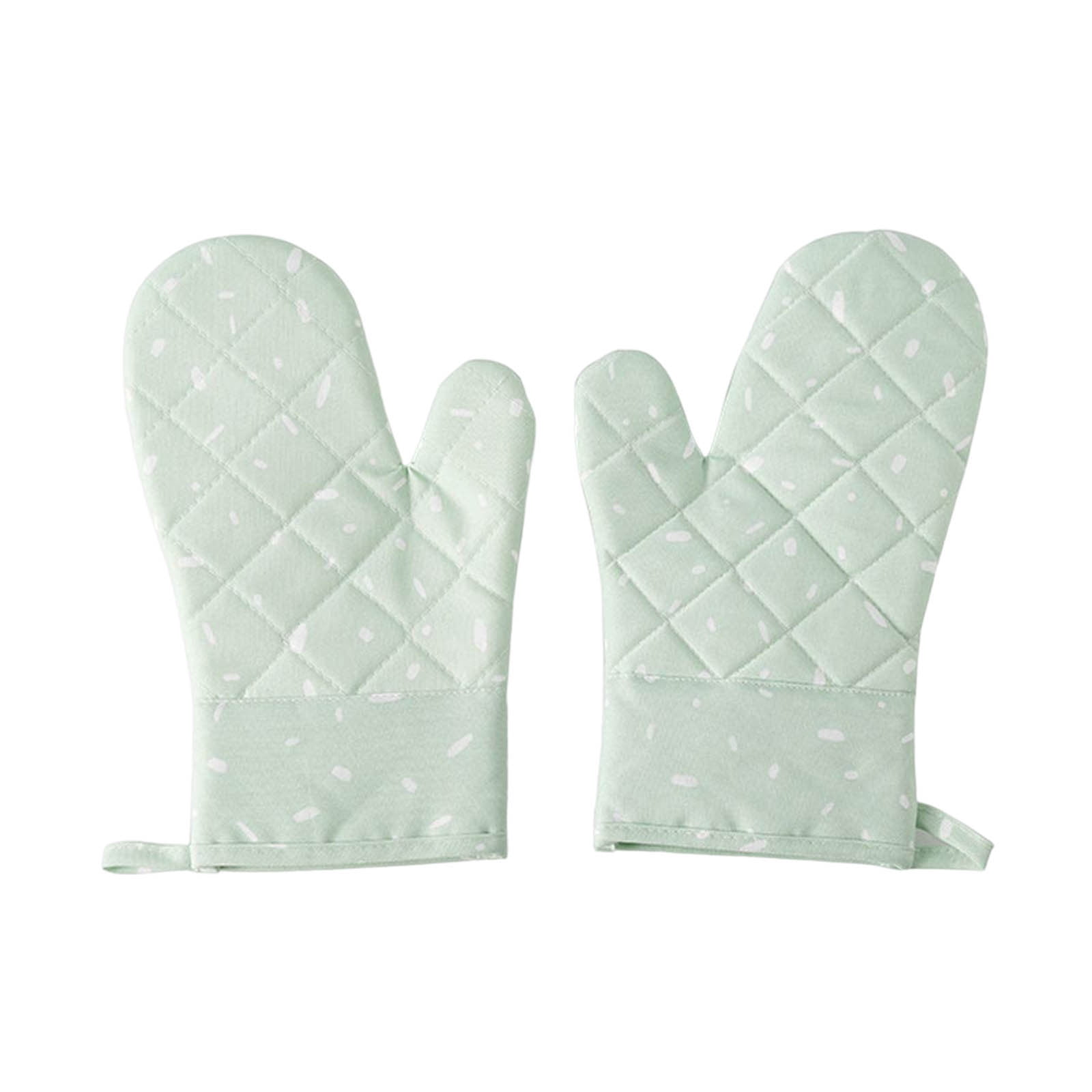 JWDX Oven Mitts Clearance! Premium Silicone Slip Oven Set Soft Flexible Oven Gloves Heat Kitchen Cooking Mitts Hands From Hot Surfaces Cookie Sheets Pair Set of 2, Include 1 Pair of Gloves Green - Image 1