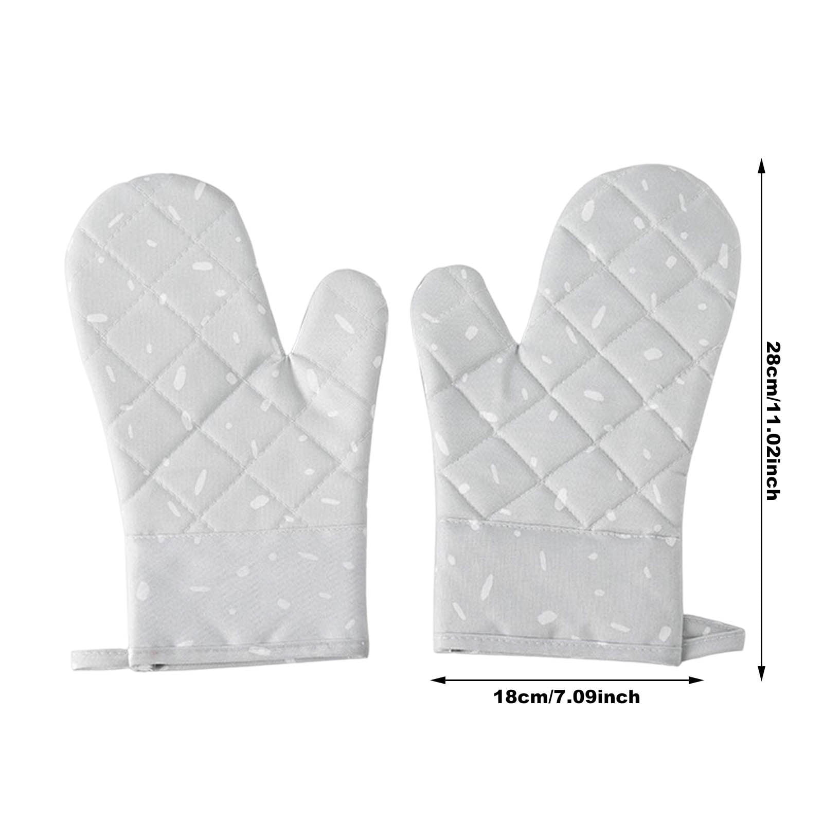 JWDX Oven Mitts Clearance! Premium Silicone Slip Oven Set Soft Flexible Oven Gloves Heat Kitchen Cooking Mitts Hands From Hot Surfaces Cookie Sheets Pair Set of 2, Include 1 Pair of Gloves Green - Image 2