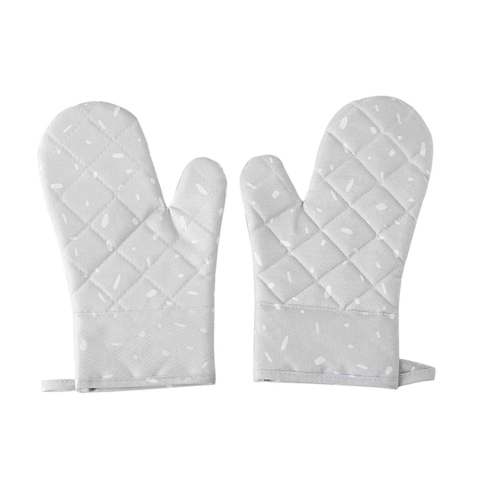 JWDX Oven Mitts Clearance! Premium Silicone Slip Oven Set Soft Flexible Oven Gloves Heat Kitchen Cooking Mitts Hands From Hot Surfaces Cookie Sheets Pair Set of 2, Include 1 Pair of Gloves Grey - Image 1