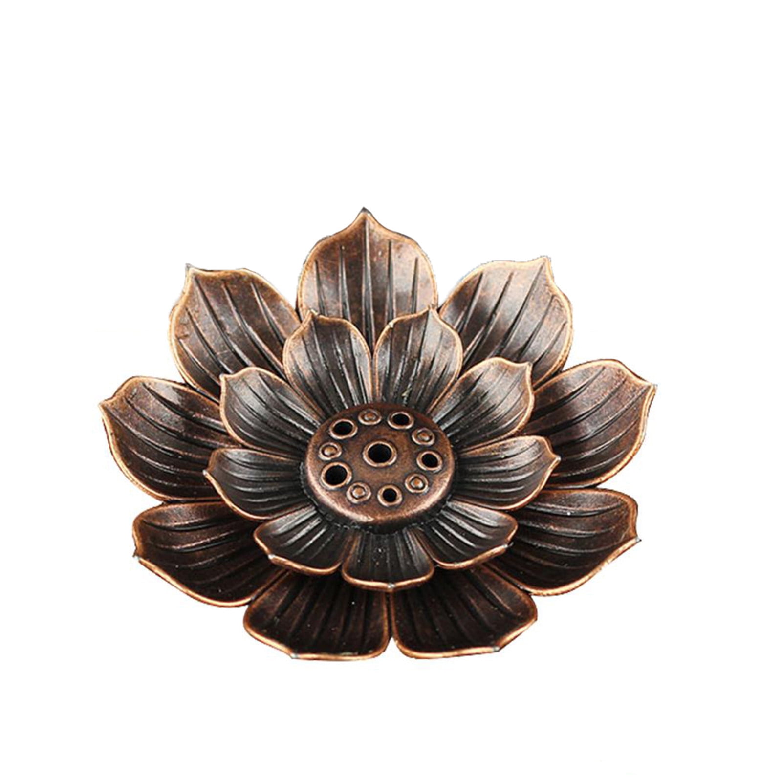 JWDX Rack Clearance! Ash Incense with Burner Brass Flower Burner Yoga Catcher Rack Stick Incense Tea Other, Storage Rack Promotion Include 1*Sandalwood Tray Brown - Image 1