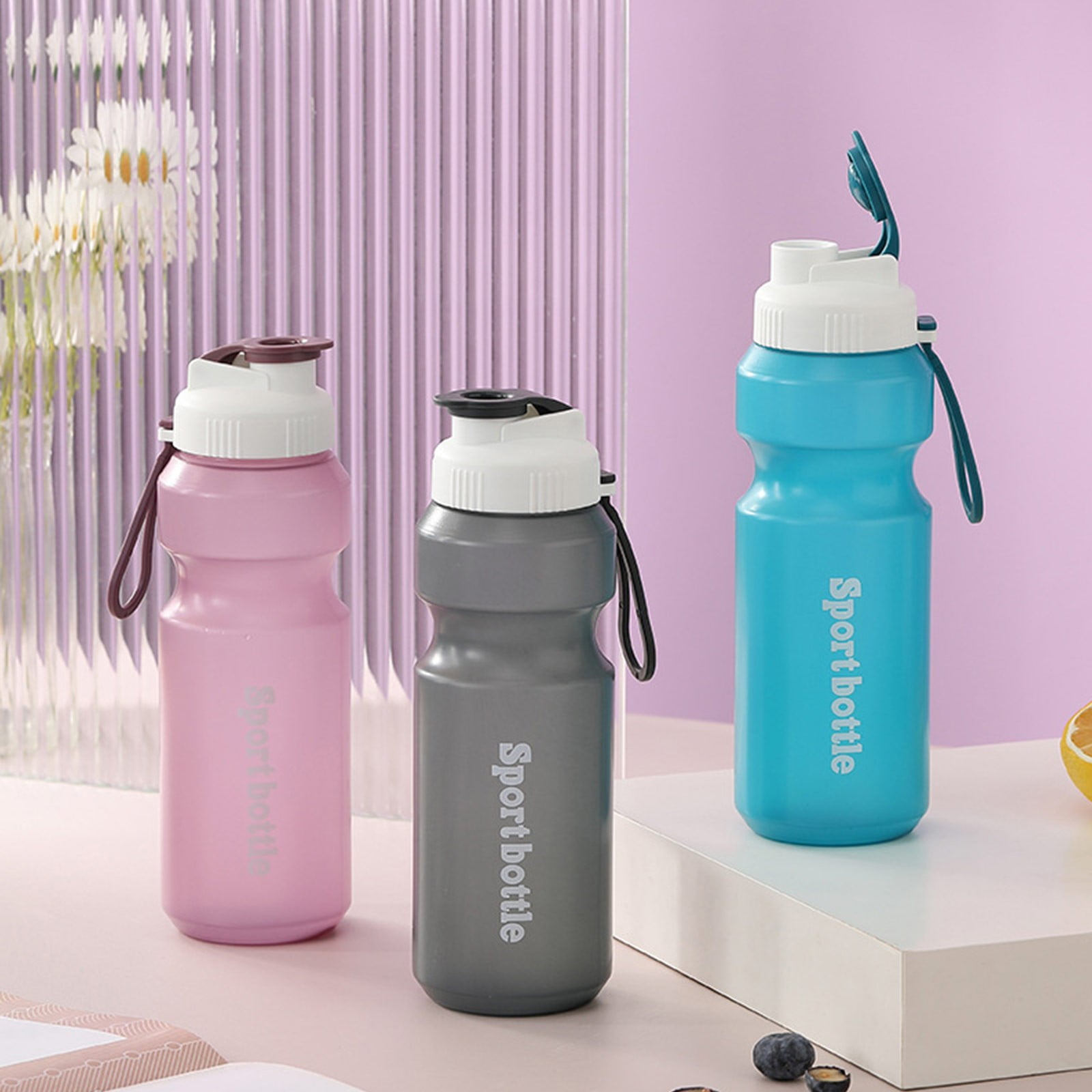 Clearance Back to School Supplies! JWDX Portable Fitness Sports Water Bottle Pp Creative Lid Snap Button Space Cup Outdoor Portable Cup B (Include: 1X Sports Water Bottle) Clearance Sale A - Image 3