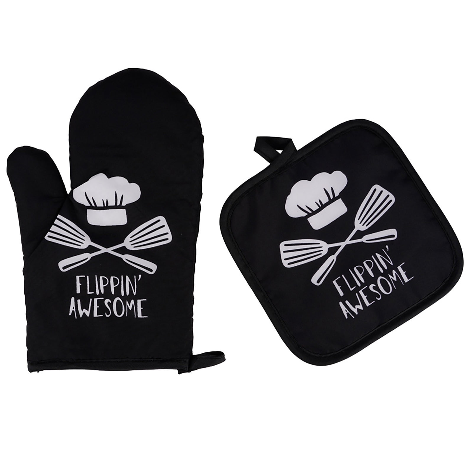 JWDX Oven Mitts Clearance! Oven Mitts and Pot Holders Sets, Heat Resistants Oven Mitts Soft Cotton Lining and Non-Slip Surface Safes for Baking, Cooking, Bbq, Include 1*Glove, 1*Insulation Pad A - Image 1
