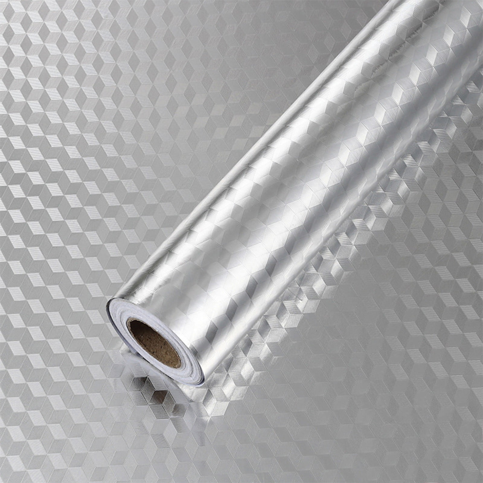 JWDX Kitchen Cleaning Supplies Clearance! Kitchen Backsplash Wallpaper Peel and Stick Aluminum Foil Contact Paper Self, Kitchen Cleaning Appliances Promotion Include 1 Roll of Tin Foil Silver - Image 3