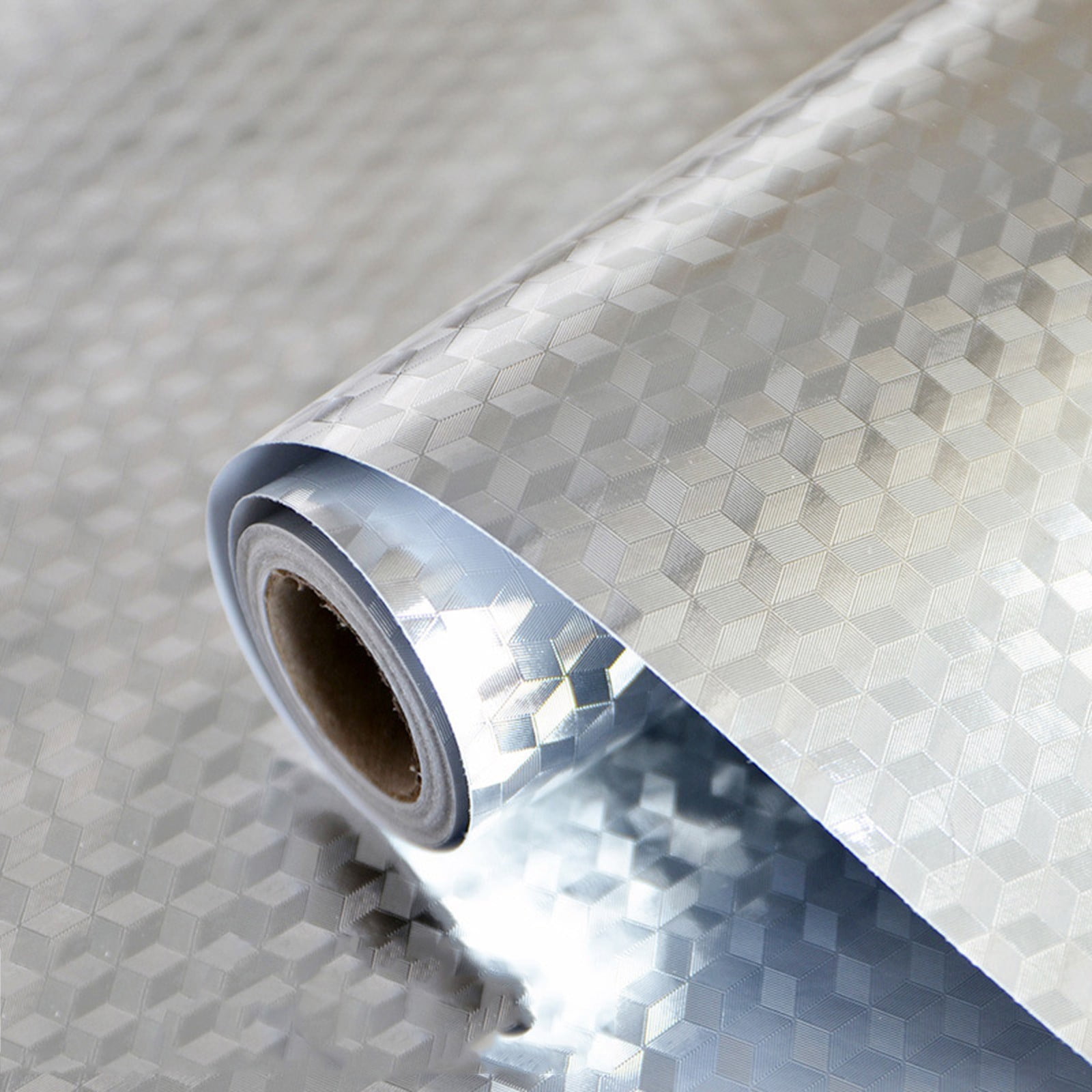 JWDX Kitchen Cleaning Supplies Clearance! Kitchen Backsplash Wallpaper Peel and Stick Aluminum Foil Contact Paper Self, Kitchen Cleaning Appliances Promotion Include 1 Roll of Tin Foil Silver - Image 5