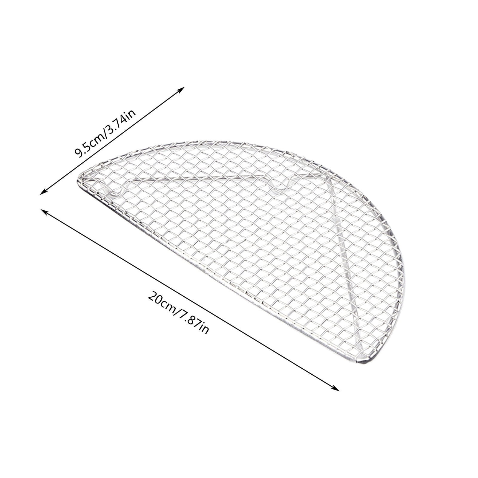 JWDX Barbecue Grill Clearance! Outdoor Home Cooking Stainless Steel Barbecue Rectangular Semicircular Multi Shape Multi Size Storage Barbecue Net, Tempura Fried Food Net Rack Japanese Cuisine S6-B - Image 2