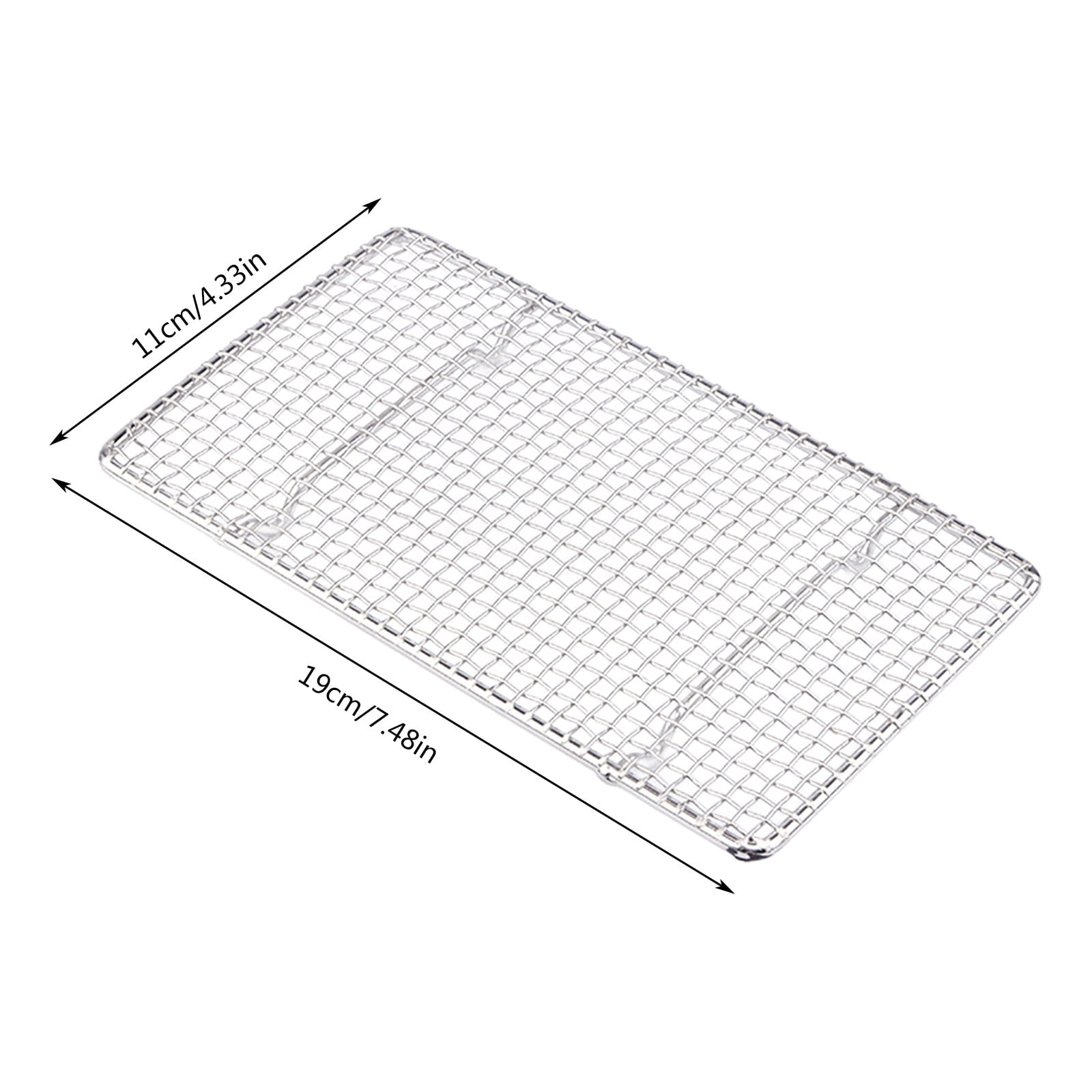JWDX Barbecue Grill Clearance! Outdoor Home Cooking Stainless Steel Barbecue Rectangular Semicircular Multi Shape Multi Size Storage Barbecue Net, Tempura Fried Food Net Rack Japanese Cuisine S6-E - Image 2