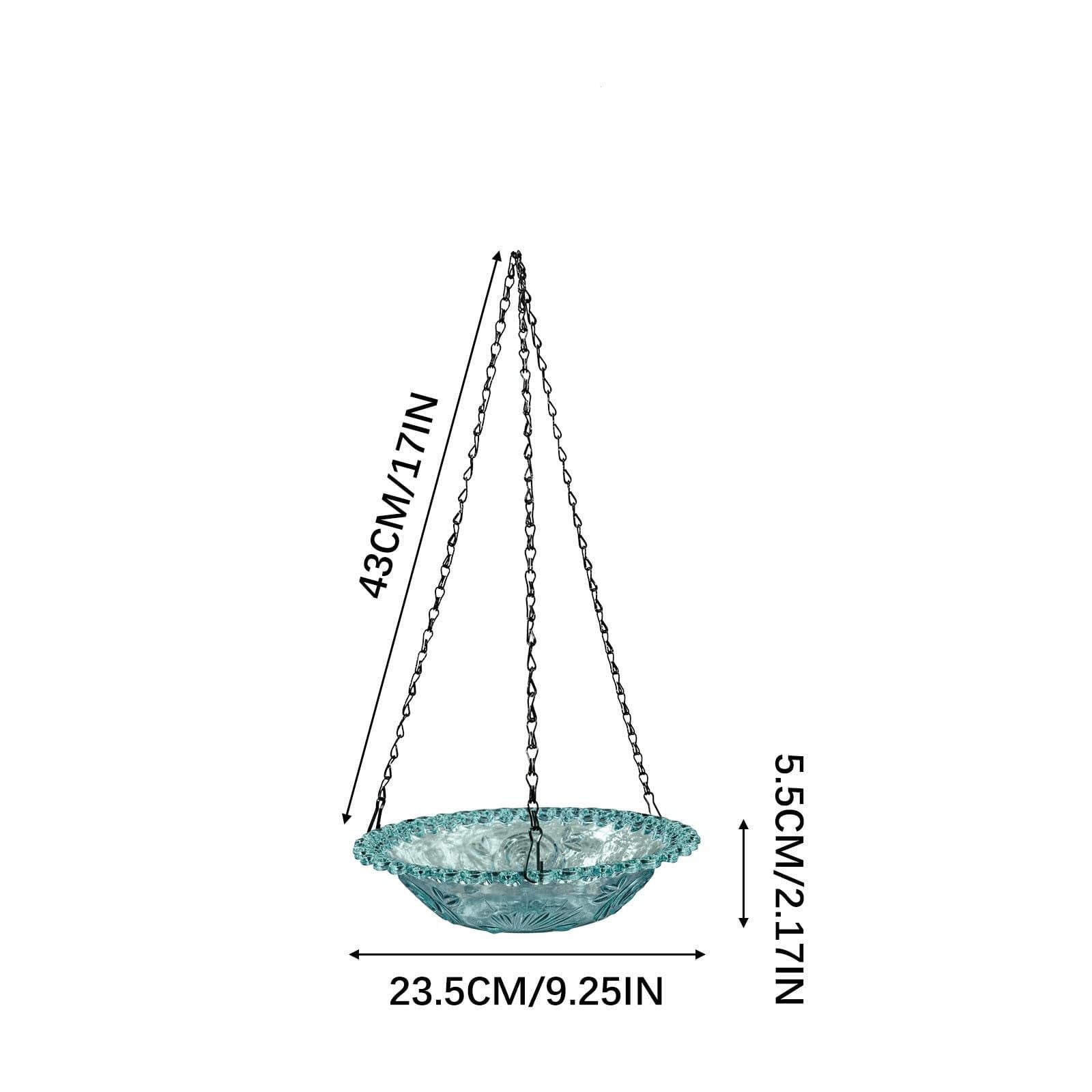 JWDX Bird Feeders for Outdoors Clearance! Hanging Bird Bath Plastic Bird Bath Plate Hanging Tray for Outdoors Hanging Bird Water or Bird Seed Hanging Bird Feeder for Outdoors Bird Bath Bowl S4-Blue - Image 3