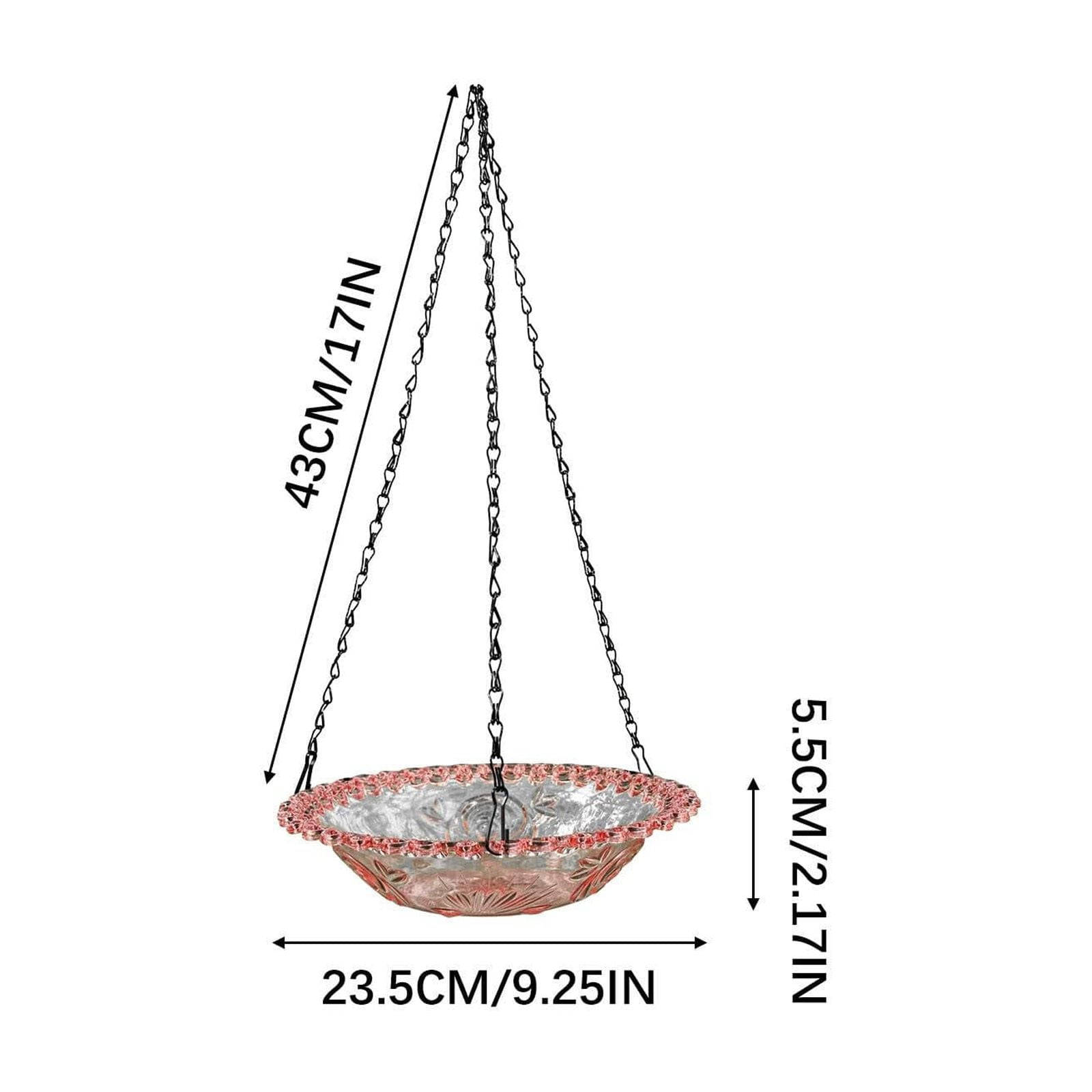 JWDX Bird Feeders for Outdoors Clearance! Hanging Bird Bath Plastic Bird Bath Plate Hanging Tray for Outdoors Hanging Bird Water or Bird Seed Hanging Bird Feeder for Outdoors Bird Bath Bowl S4-Purple - Image 3