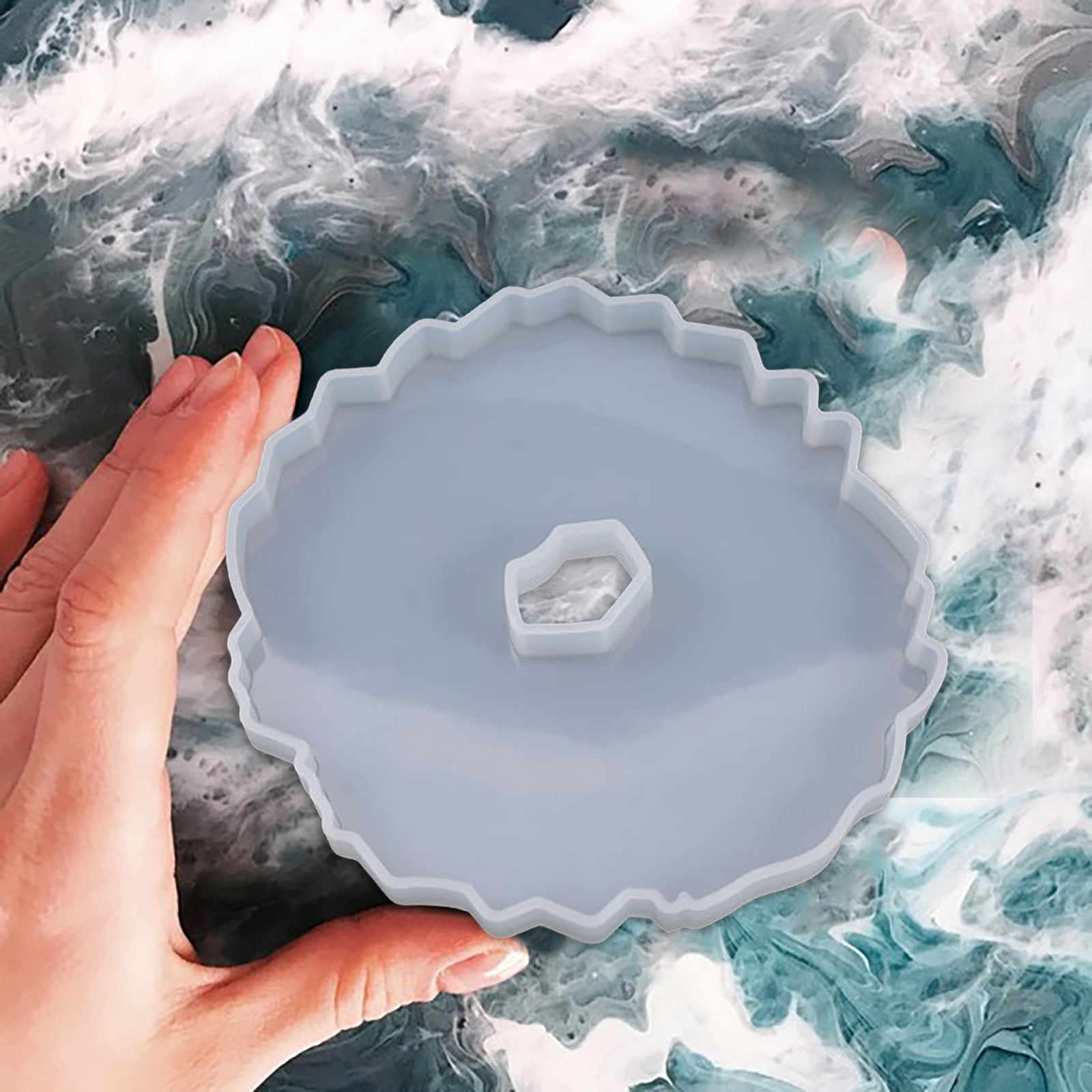 JWDX Diy Silicone Mould Clearance! Epoxy Silicone Mold B, Diy Crystal Glue Utensil Special Shaped Irregular Shape Cushion Tool Decoration Silicone Props, include 1X Mold B - Image 4