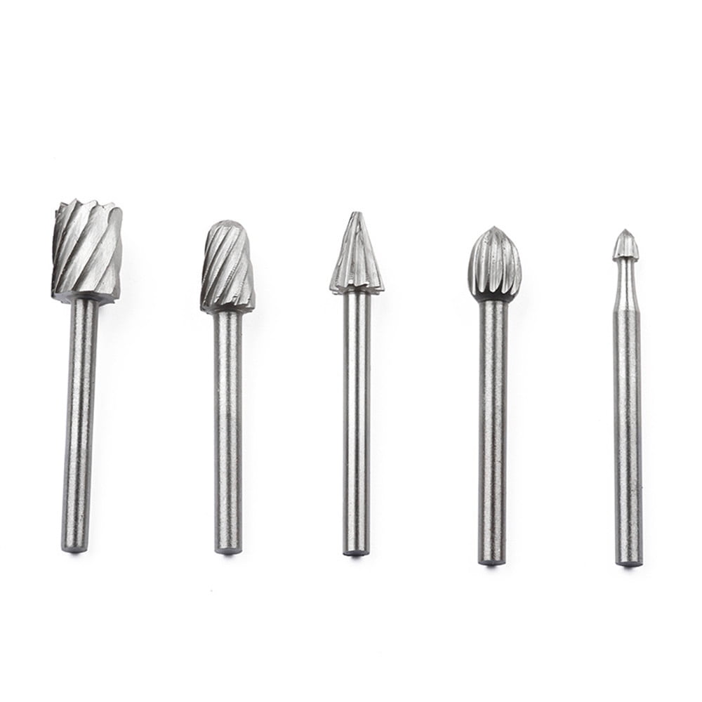 JWDX Drill Bit Clearance! 10Pcs Fine Needle Rotary Files White Diamond Drill Bits Silver, 10 Pcs/Set Hss Dremel Routing Rotary Milling Rotary File Cutter Wood, include 10 Drill Bits Silver - Image 4