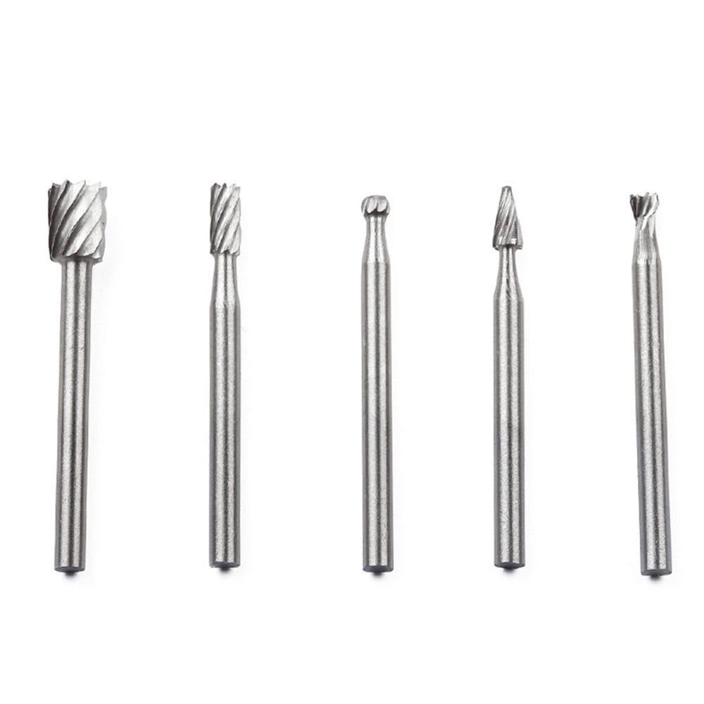 JWDX Drill Bit Clearance! 10Pcs Fine Needle Rotary Files White Diamond Drill Bits Silver, 10 Pcs/Set Hss Dremel Routing Rotary Milling Rotary File Cutter Wood, include 10 Drill Bits Silver - Image 5