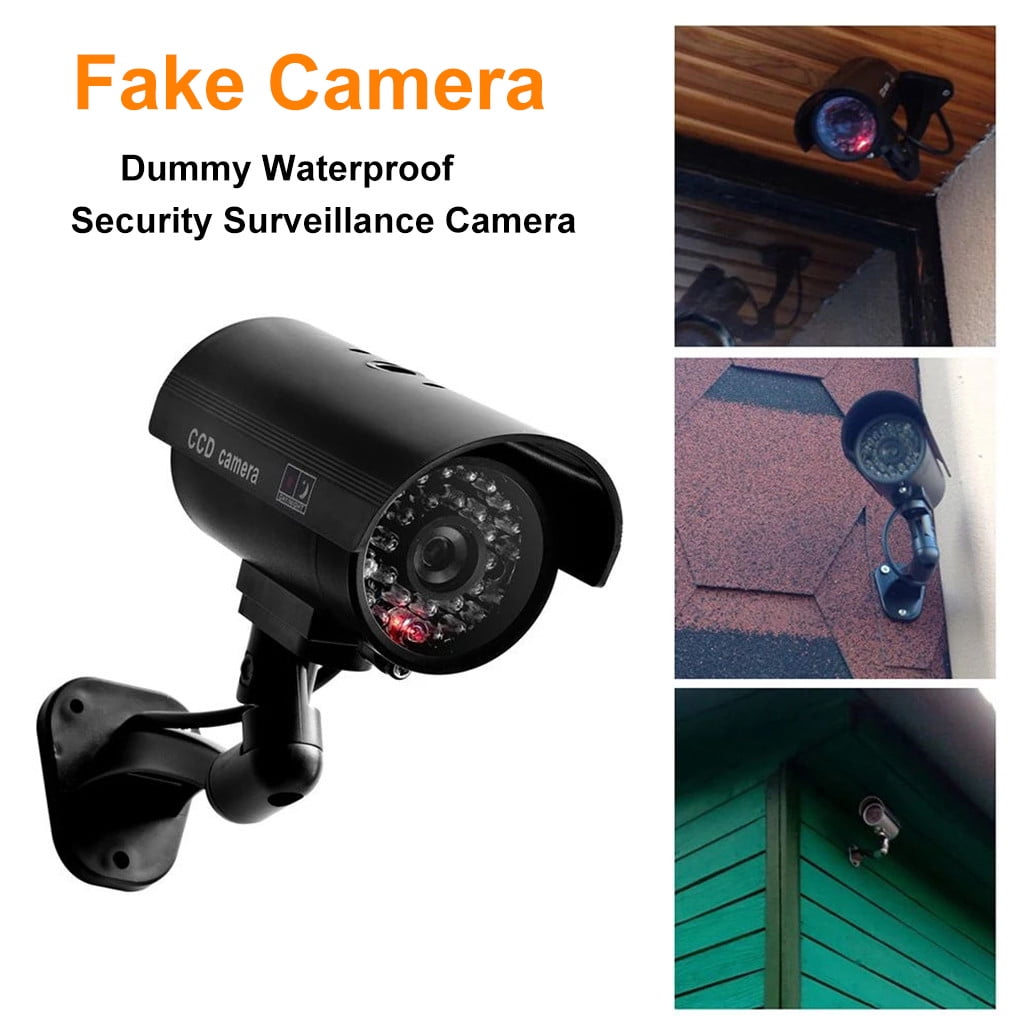 JWDX Office and Craft and Stationery Clearance! Fake Camera Simulation Waterproof Security Cctv Surveillance Camera, Surveillance Camera Cctv Camera Dummy Office and Stationery, include 1X Camera Black - Image 1