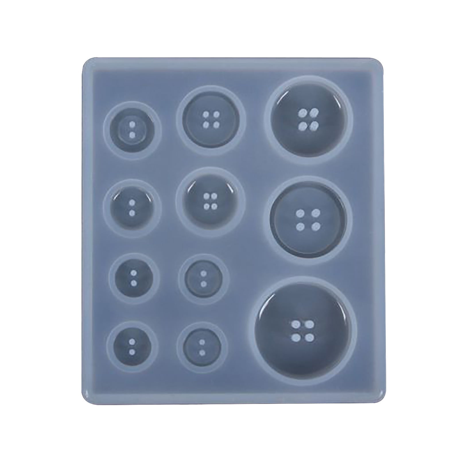 JWDX Diy Silicone Mould Clearance! Diy Silicone Mold Resin Button, Diy Resin Silicone Button Resin Pendant Handmade Button with Hole Diy Home Diy, include 1X Silicone Mold White - Image 1