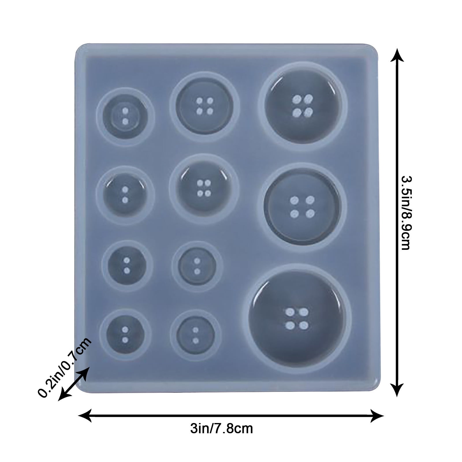 JWDX Diy Silicone Mould Clearance! Diy Silicone Mold Resin Button, Diy Resin Silicone Button Resin Pendant Handmade Button with Hole Diy Home Diy, include 1X Silicone Mold White - Image 3