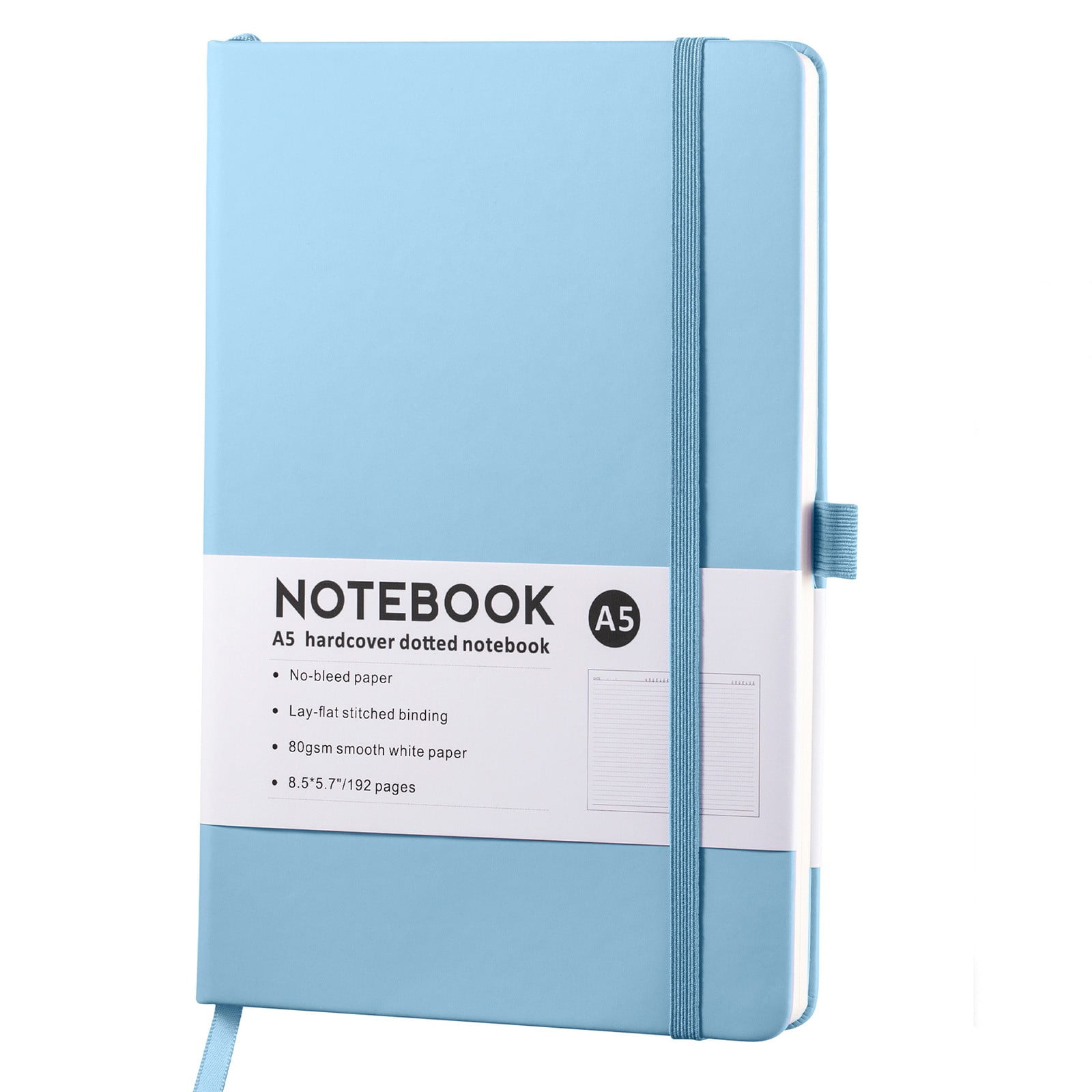 JWDX Notebook Clearance! Simple A5 Notebook Elastic Band Student Diary 96 Sheets, Lined Classic Pocket Notebook Journal Leather Hard Premium Thick Paper with Inner Pocket 3.5 W4-BU1 - Image 1