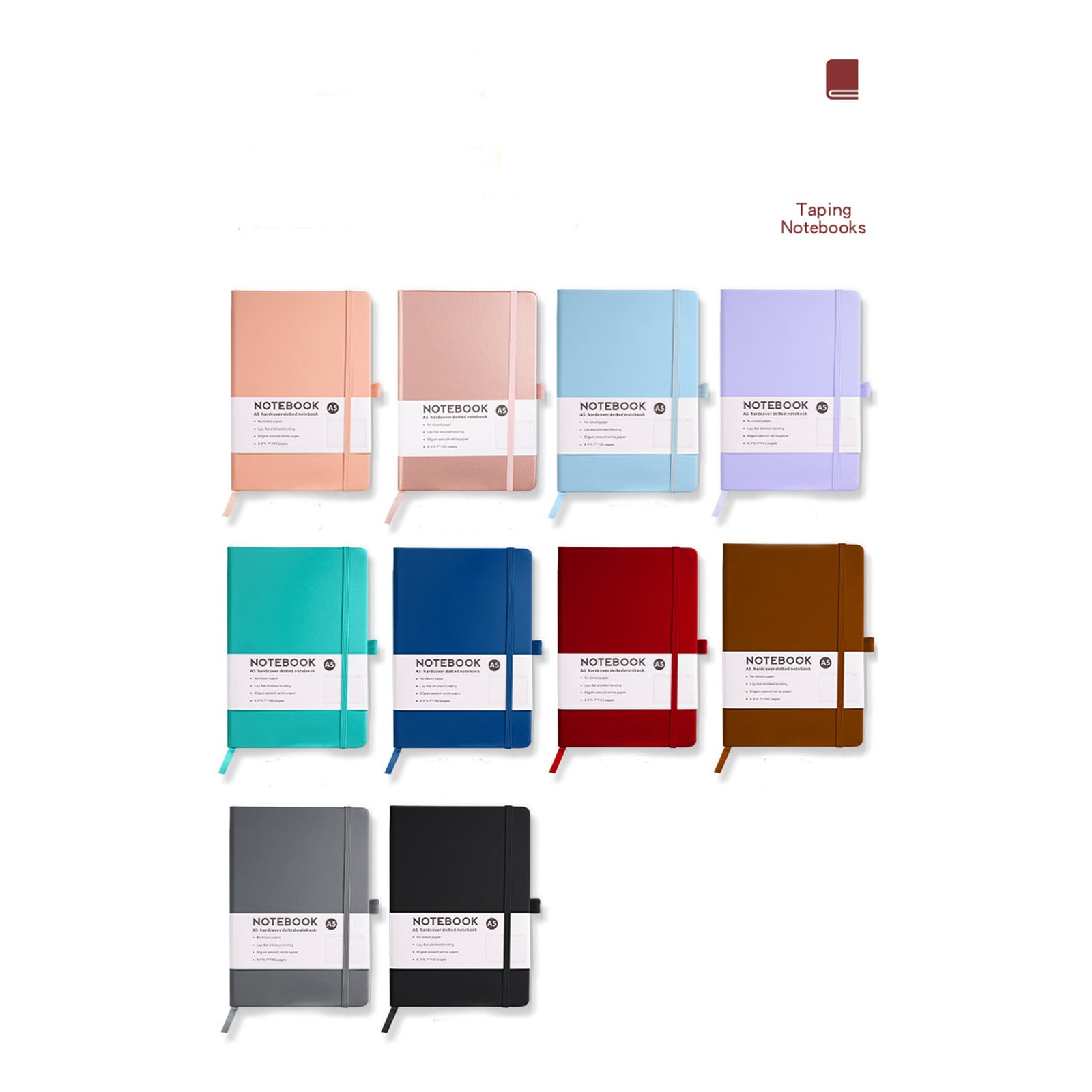JWDX Notebook Clearance! Simple A5 Notebook Elastic Band Student Diary 96 Sheets, Lined Classic Pocket Notebook Journal Leather Hard Premium Thick Paper with Inner Pocket 3.5 W4-BU1 - Image 3