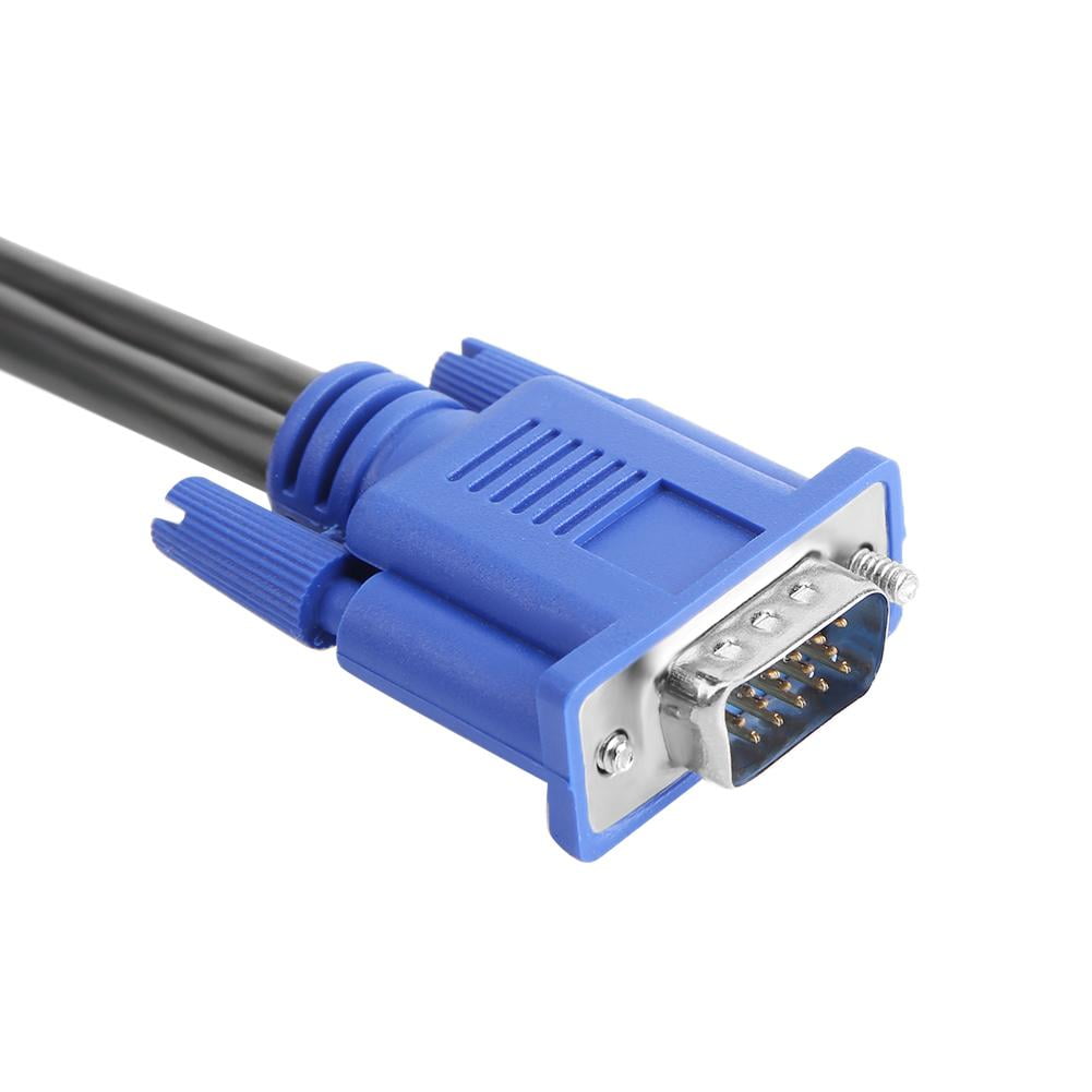PLGEBR Dual 2 Monitor VGA Male to Female Cable, Blue - Image 3