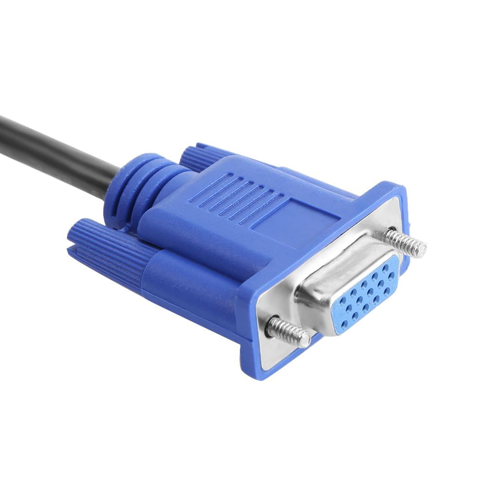 PLGEBR Dual 2 Monitor VGA Male to Female Cable, Blue - Image 4