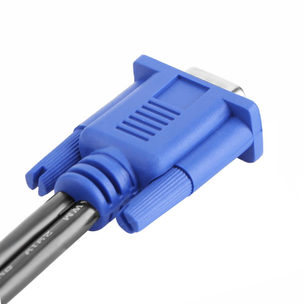 PLGEBR Dual 2 Monitor VGA Male to Female Cable, Blue - Image 5