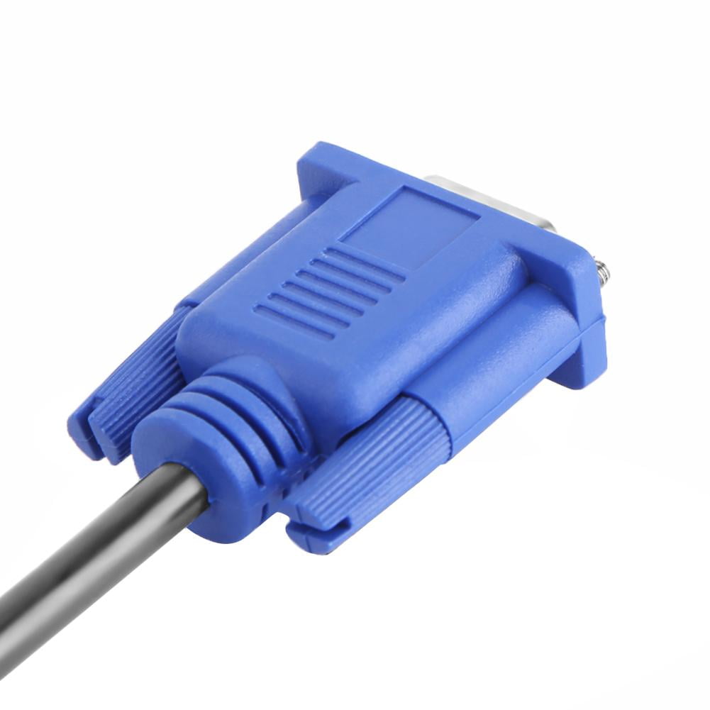 PLGEBR Dual 2 Monitor VGA Male to Female Cable, Blue - Image 6
