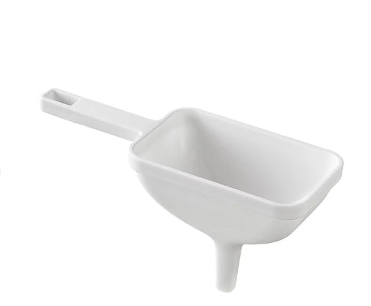 Clearance! Eewia Funnel Kitchen Funnel Washable Multipurpose Funnel for Liquid Oils Dry Ingredients, Rectangular Funnel with Handle White - Image 2