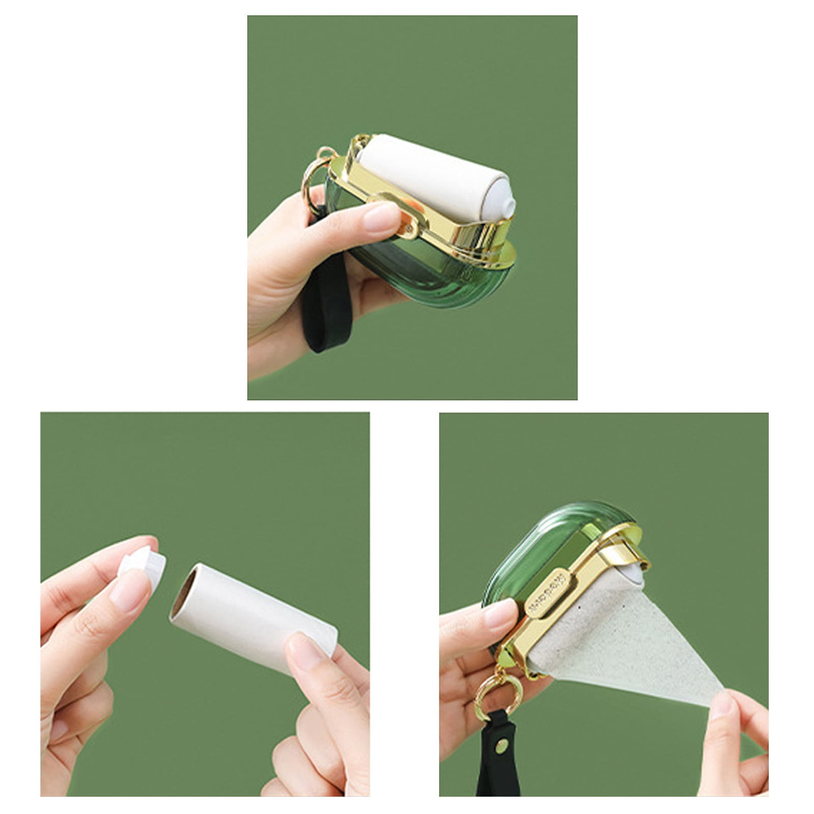 Clearance! JWDX Hair Removal Device, Hair Remover Promotion, Double Sided Adhesive Wool Can Be Roll Paper Easy to Carry Clothes Sticky Dust Paper Hair Remover Sheet Adhesive Brush Green - Image 4