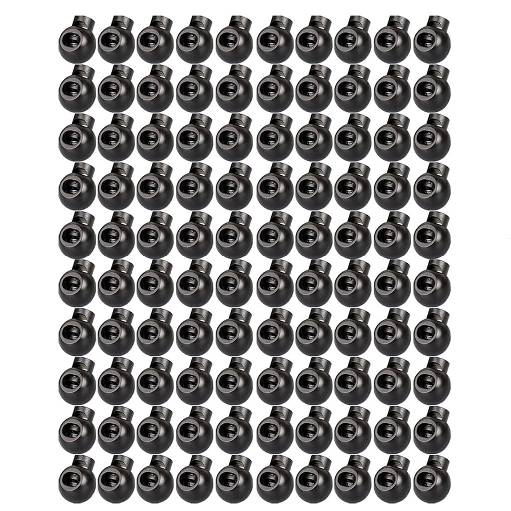 JWDX Office and Craft and Stationery Clearance! 100Pcs Spring Buckle, Clip Luggage Locks End Stopper Cord Round Lanyard 100Pcs Sliding Rope Shape Artscrafts and Sewing, include 100Pcs Spring Buckle Black - Image 1