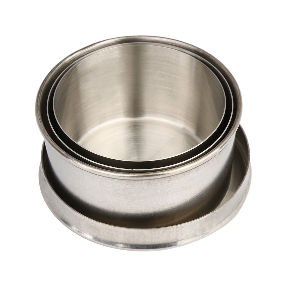 Clearance School Supplies! JWDX Medium Stainless Steel Telescopic Cup 02356, Emergency Steel Telescopic Shot Cup Glass Travel Collapsible Pocket Kitchen，Dining and Bar Silver - Image 2