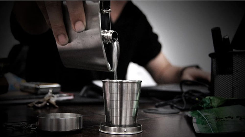 Clearance School Supplies! JWDX Medium Stainless Steel Telescopic Cup 02356, Emergency Steel Telescopic Shot Cup Glass Travel Collapsible Pocket Kitchen，Dining and Bar Silver - Image 5