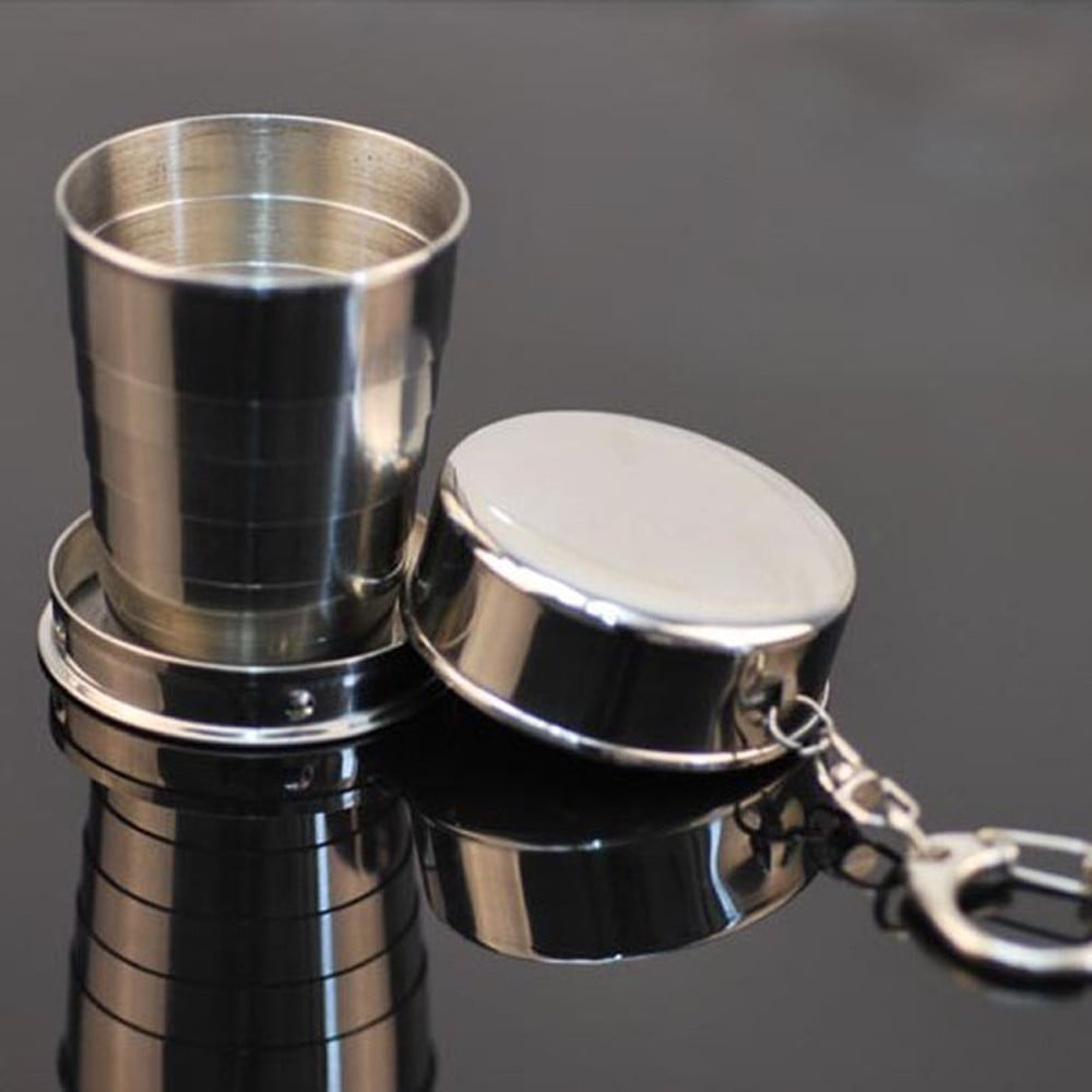 Clearance School Supplies! JWDX Medium Stainless Steel Telescopic Cup 02356, Emergency Steel Telescopic Shot Cup Glass Travel Collapsible Pocket Kitchen，Dining and Bar Silver - Image 7