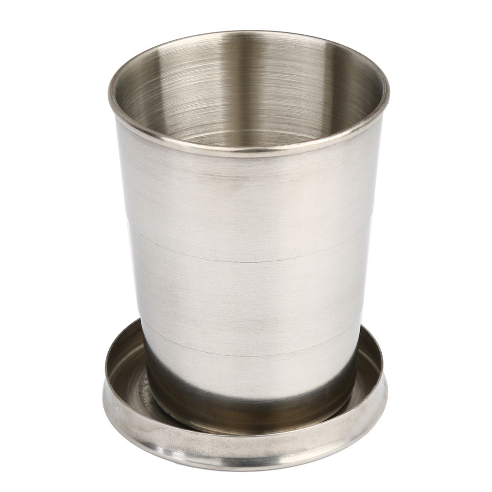Clearance School Supplies! JWDX Medium Stainless Steel Telescopic Cup 02356, Emergency Steel Telescopic Shot Cup Glass Travel Collapsible Pocket Kitchen，Dining and Bar Silver - Image 8