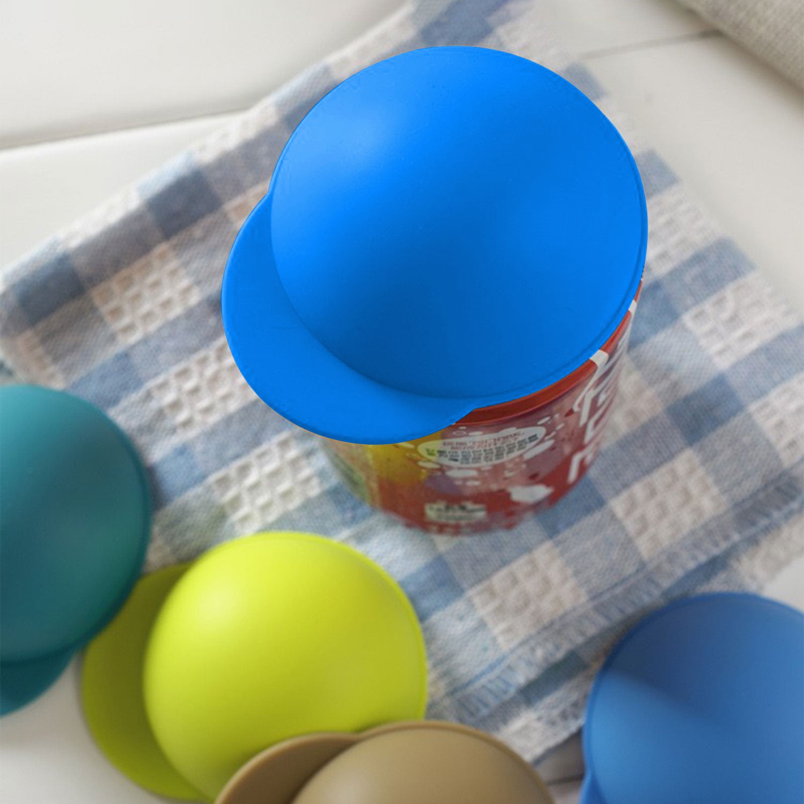 Clearance Back to School Supplies! JWDX Cute Can Hat Sealing Cover Cola Beer Preservation Cover Silicone Cup Cover Dustproof and Leakproof Coffee Color (Include: 1X Can Hat Sealing Cover) Blue - Image 6