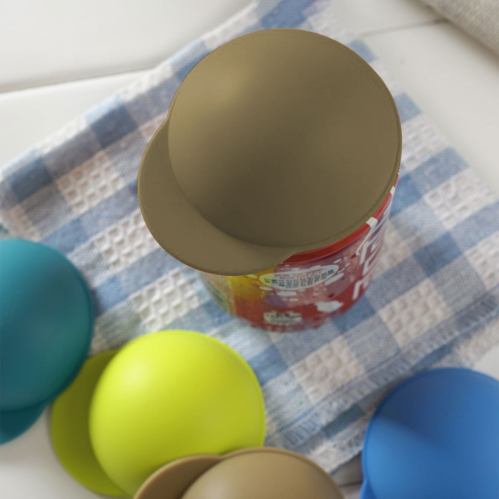Clearance Back to School Supplies! JWDX Cute Can Hat Sealing Cover Cola Beer Preservation Cover Silicone Cup Cover Dustproof and Leakproof Coffee Color (Include: 1X Can Hat Sealing Cover) Coffee - Image 4
