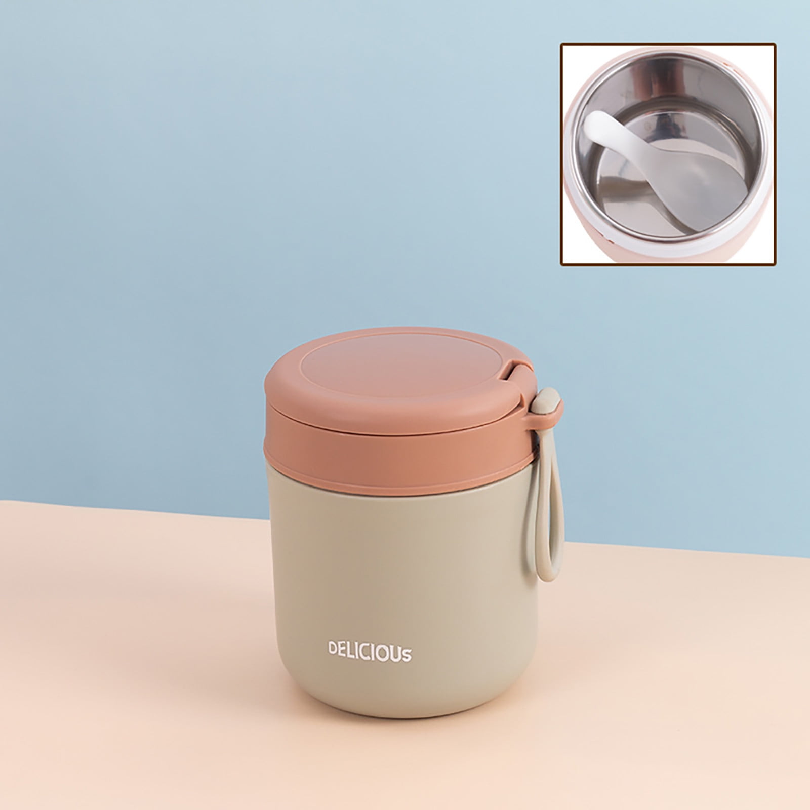 Clearance Back to School Supplies! JWDX 304 Stainless Steel Thermos Cup Children'S Milk Cup Pastoral Style Soup Pot Green A (Include: 1*Thermos Cup) Clearance Sale Green - Image 2