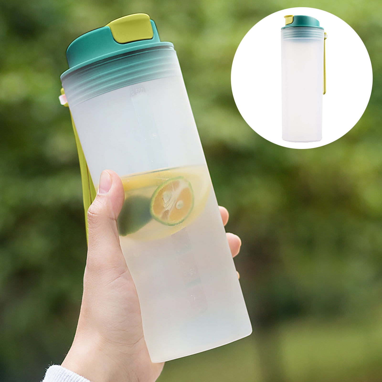 Clearance Back to School Supplies! JWDX 500Ml Single-Layer Plastic Cup Protein Powder Shake Cup Milkshake Cup Sports Fitness Water Cup Green (Include: 1X Water Cup) Clearance Sale Green - Image 2