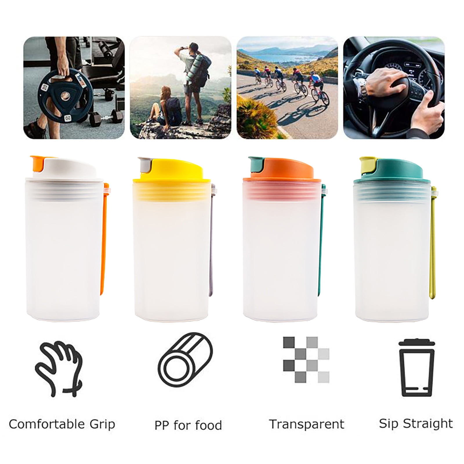 Clearance Back to School Supplies! JWDX 500Ml Single-Layer Plastic Cup Protein Powder Shake Cup Milkshake Cup Sports Fitness Water Cup Green (Include: 1X Water Cup) Clearance Sale Green - Image 7
