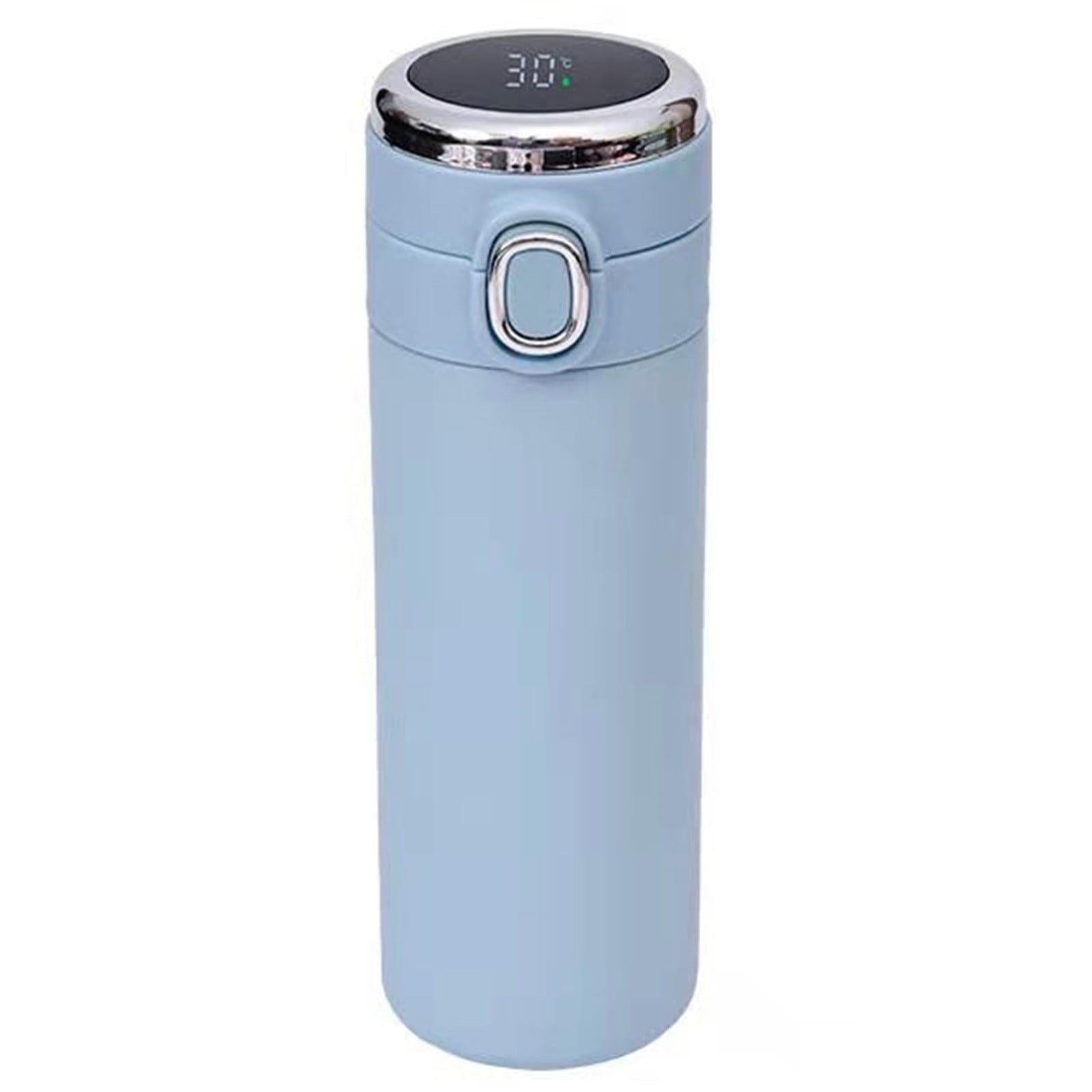 JWDX Glass and Bottle Clearance! Stainless Steel Flask Vacuum Insulated Cup Drinking Bottle 350/420 Ml Led Screen Temperature Display Flask Water Bottle Perfect for Home Travel, Include Cup*1 Blue - Image 1
