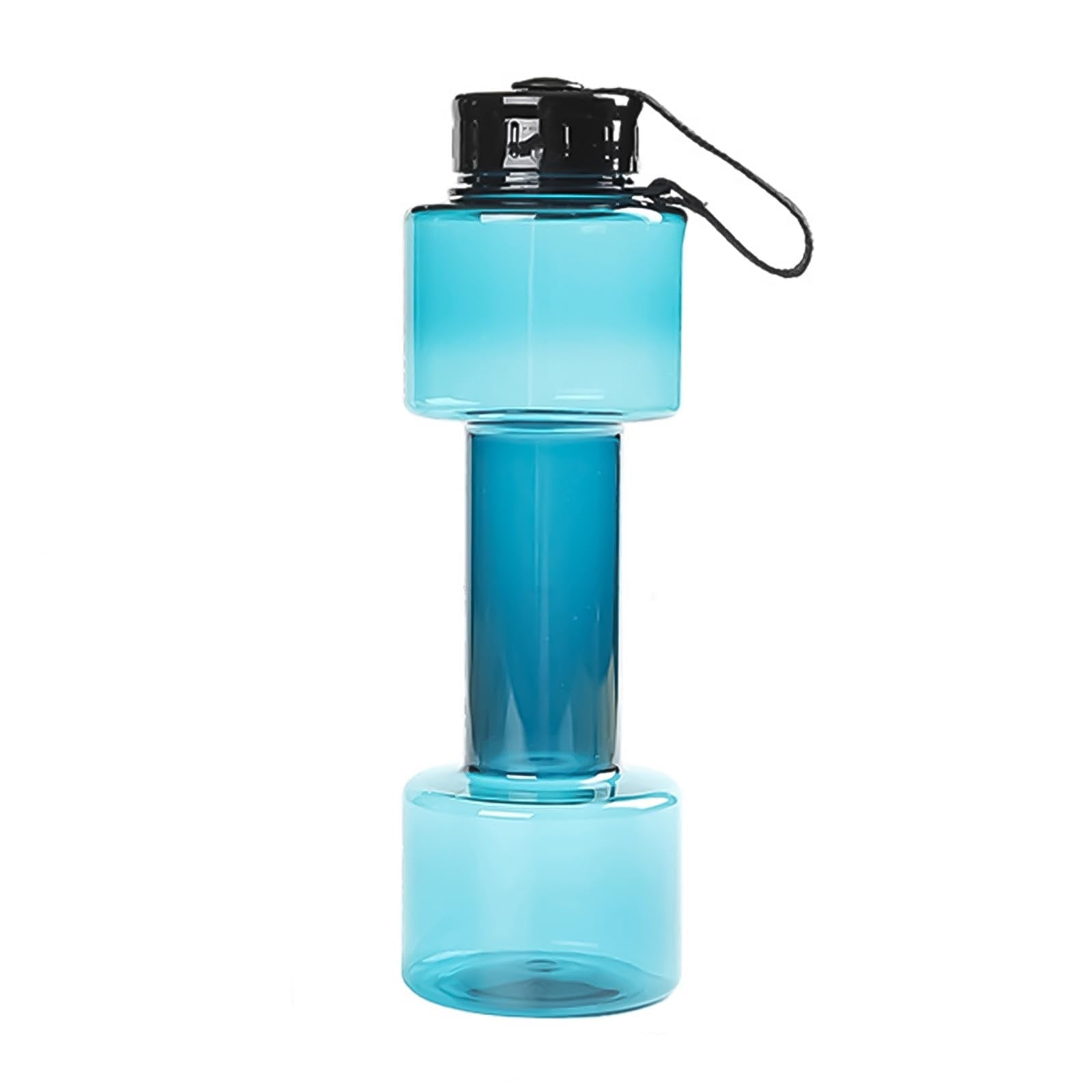 JWDX Portable Kettle Clearance, Water Bottle Multifunctional Water Bottle Dumbbell Shaped Drinking Bottles Leakproof Bottle Drinking Bottle for Gym School Cycling Outdoor Sports and Capacity Blue - Image 1