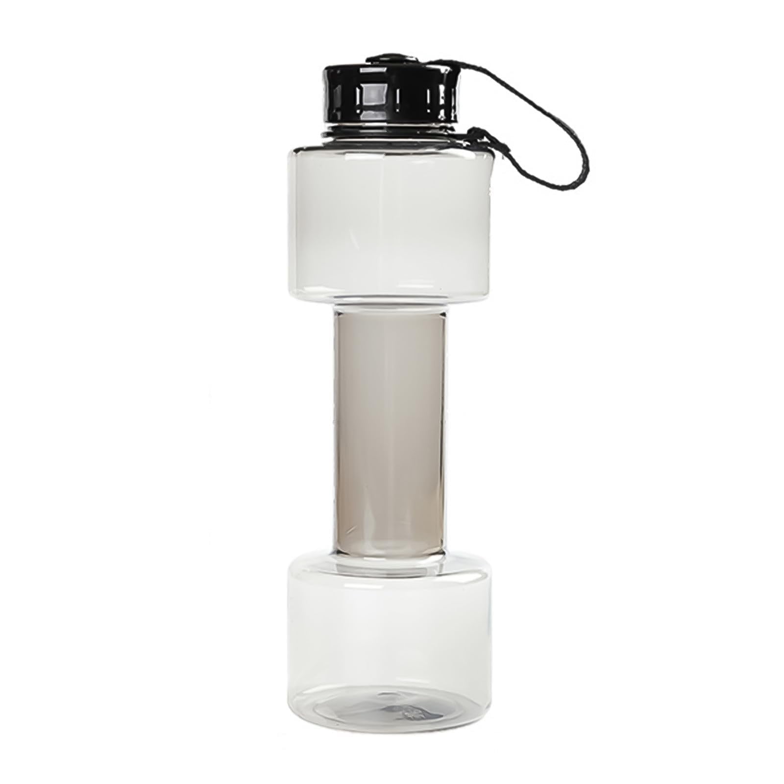 JWDX Portable Kettle Clearance, Water Bottle Multifunctional Water Bottle Dumbbell Shaped Drinking Bottles Leakproof Bottle Drinking Bottle for Gym School Cycling Outdoor Sports and Capacity Grey - Image 1
