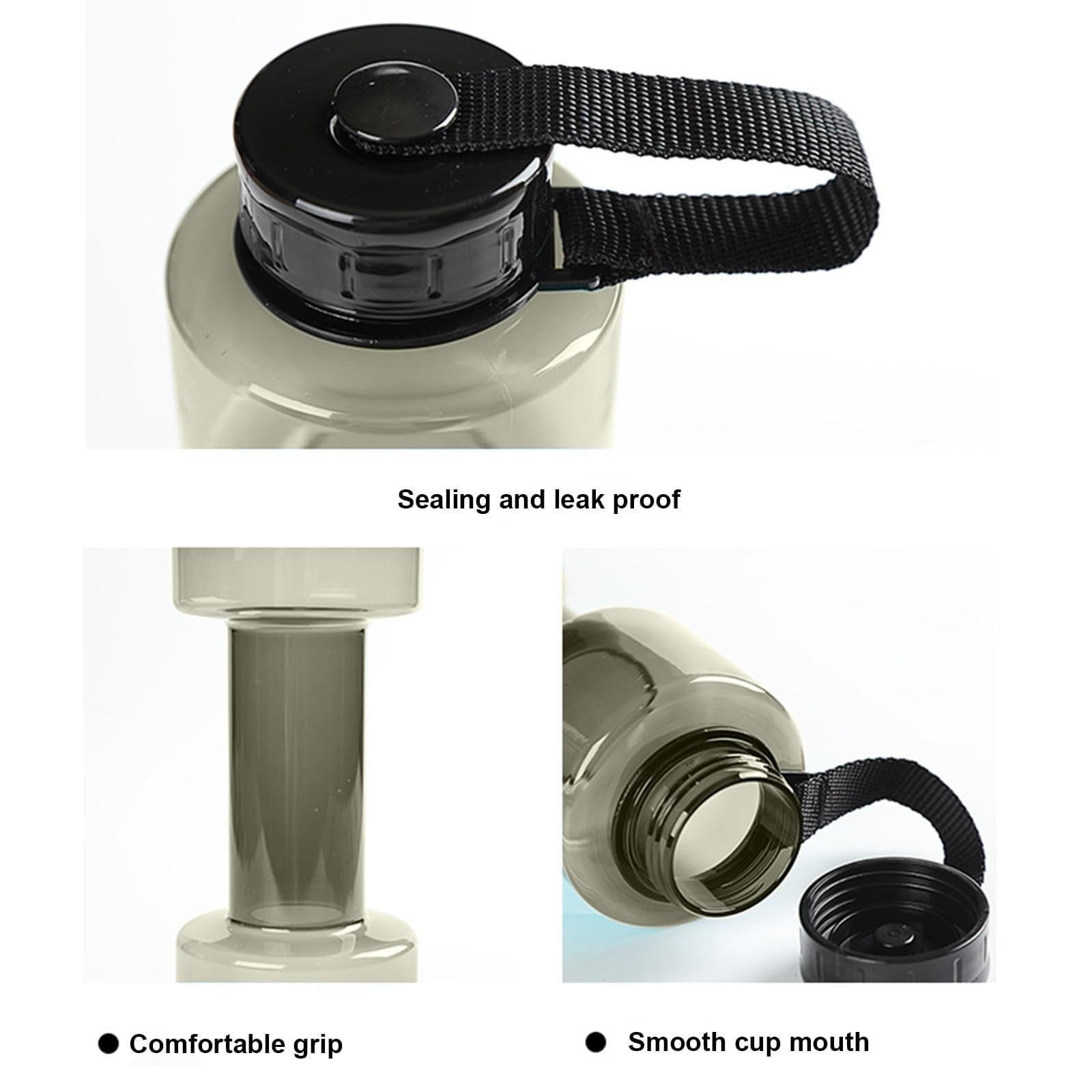 JWDX Portable Kettle Clearance, Water Bottle Multifunctional Water Bottle Dumbbell Shaped Drinking Bottles Leakproof Bottle Drinking Bottle for Gym School Cycling Outdoor Sports and Capacity Grey - Image 7