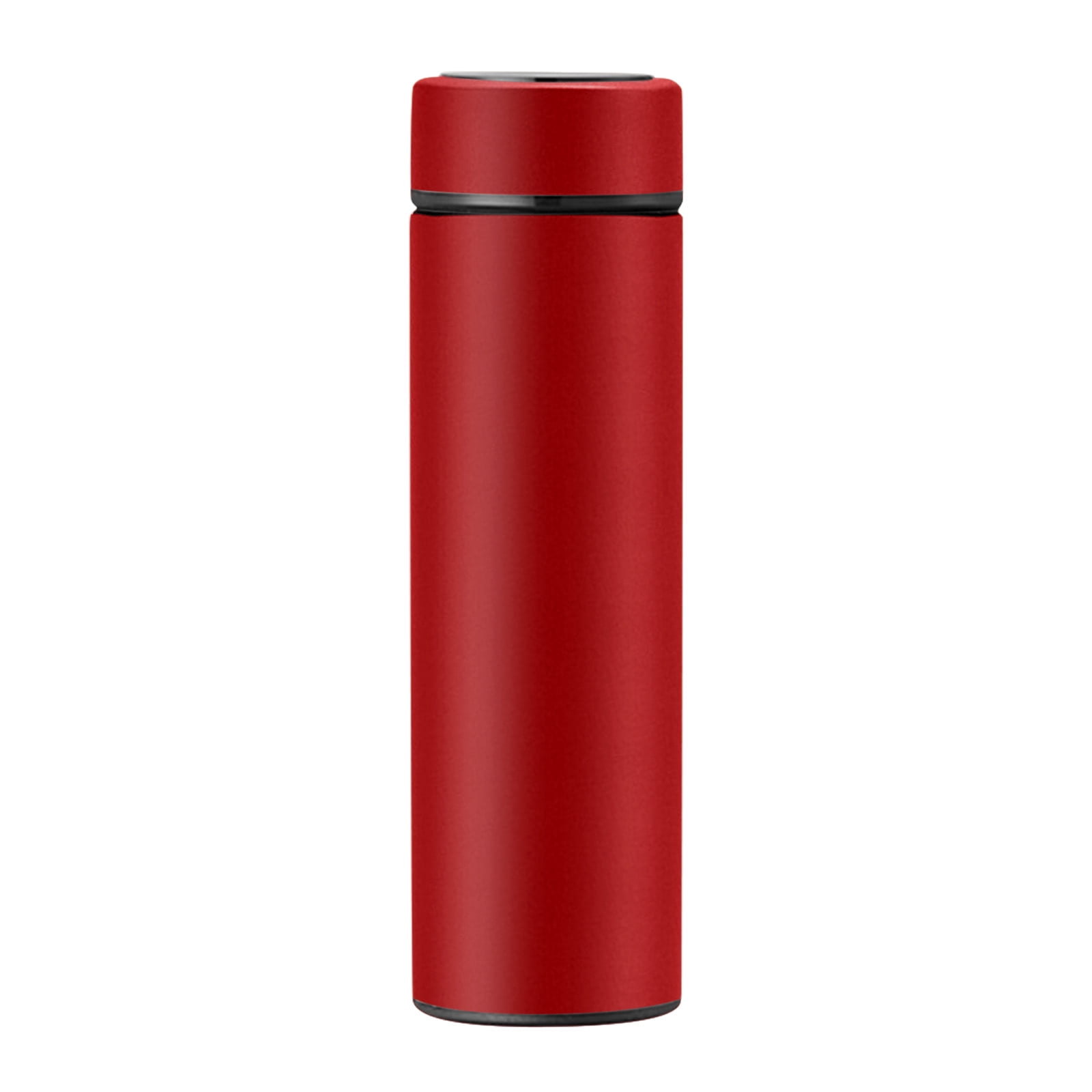 Clearance Back to School Supplies! JWDX Led Smart Touch Screen Temperature Measurement Thermos Cup Boutique Smart Display Series Inner 304 Material + Outer 201 Material 1Pc White Red - Image 1