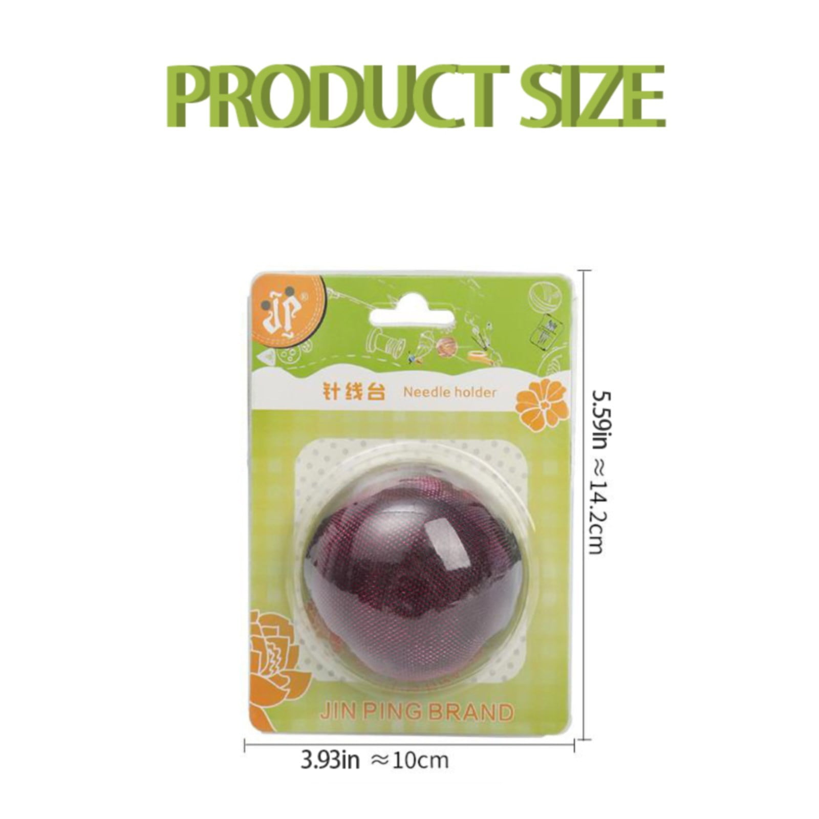 Smooth Round Pin Cushion! Eewia Needle and Thread Kit Clearance, Glossy Pin Cushion Wooden Base Needle Pincushion Round Pin Cushion for Sewing Needle Holder Or Diy Crafts, include 1*Pin Cushion Red - Image 3