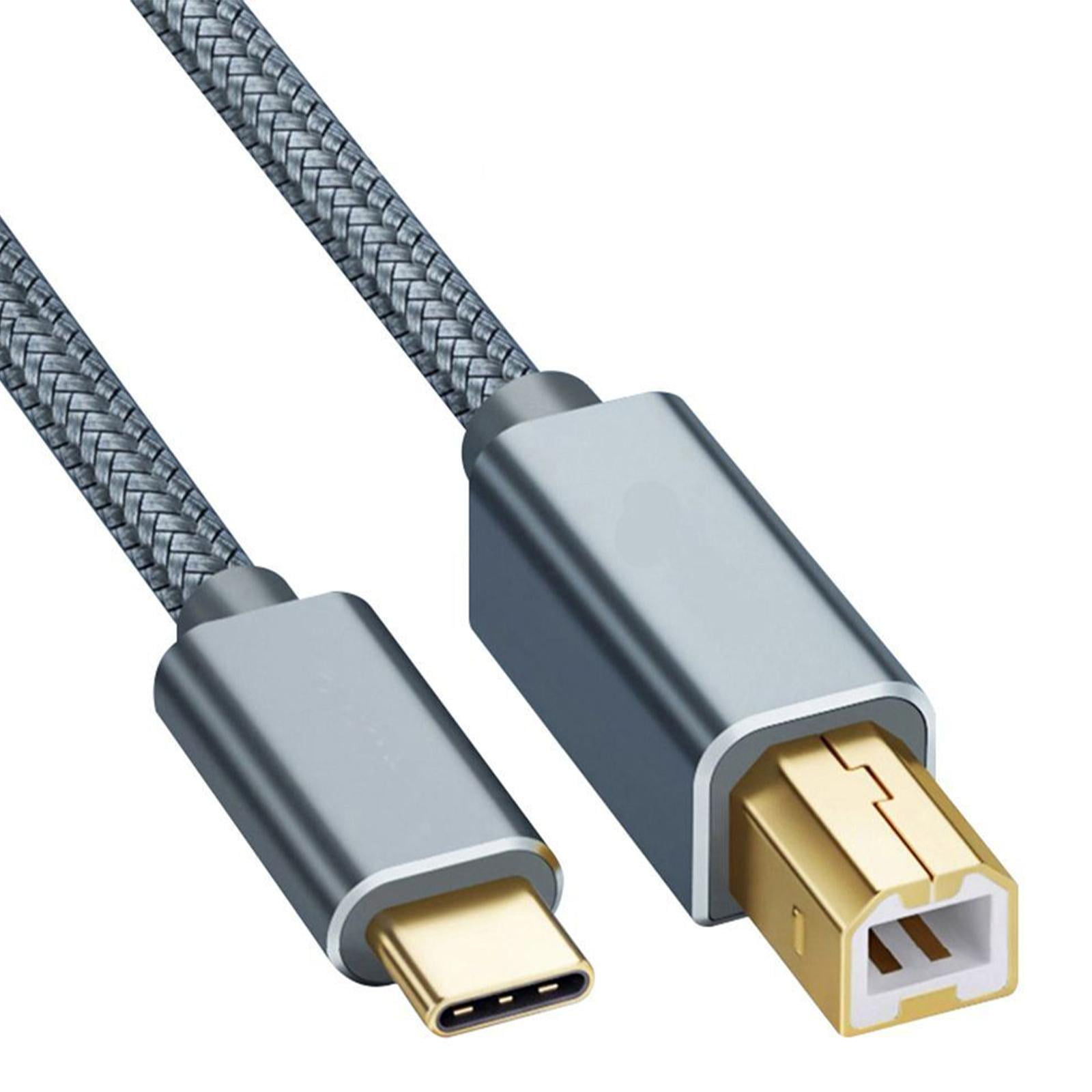 Wmool USB Type-C to USB B 2.0 Printer Cable Scanner Laptop; Gray - Image 5