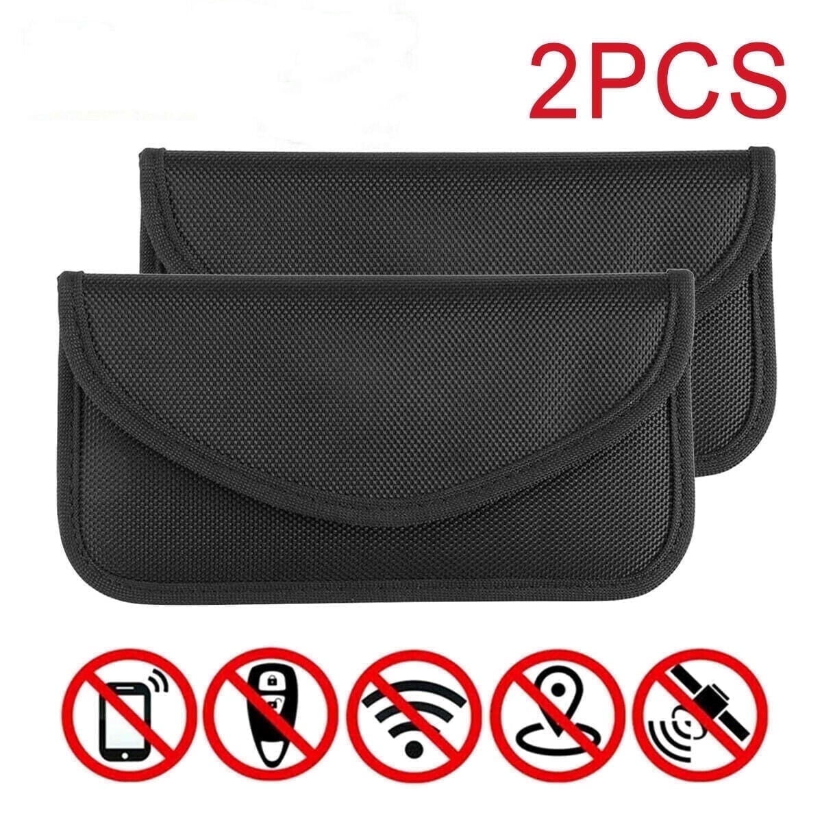 Faraday Bags for Phones, Cell Phone Signal Blocking Bag, RFID Phone Case,Faraday Bag for Phone & Key Fob(2 Pack) - Image 1
