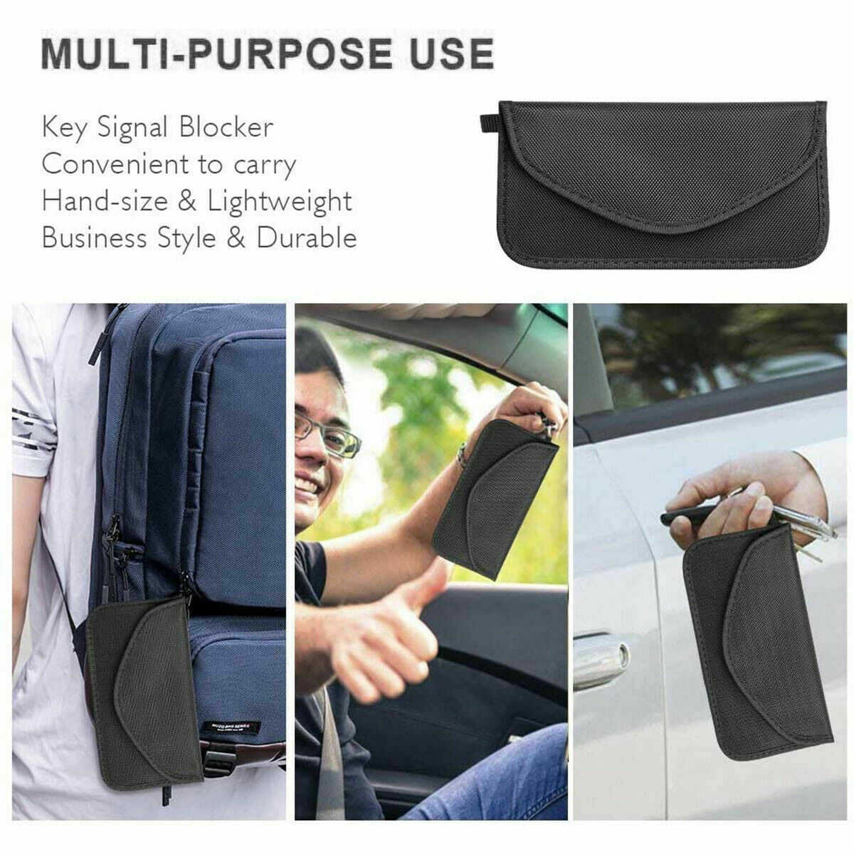 Faraday Bags for Phones, Cell Phone Signal Blocking Bag, RFID Phone Case,Faraday Bag for Phone & Key Fob(2 Pack) - Image 5