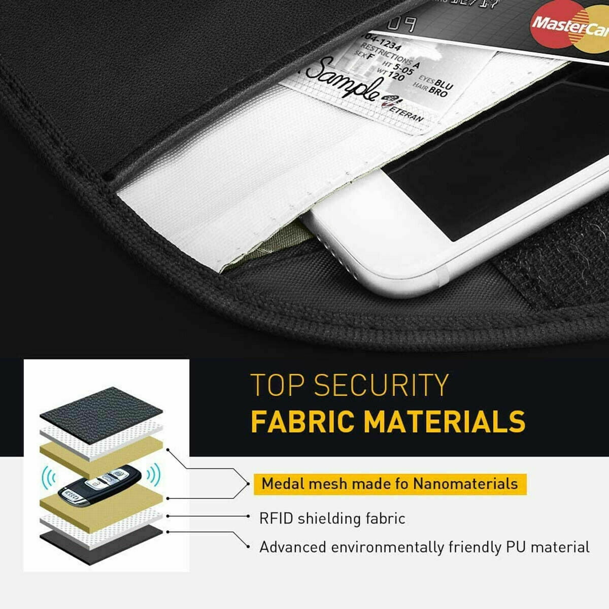 Faraday Bags for Phones, Cell Phone Signal Blocking Bag, RFID Phone Case,Faraday Bag for Phone & Key Fob(2 Pack) - Image 6