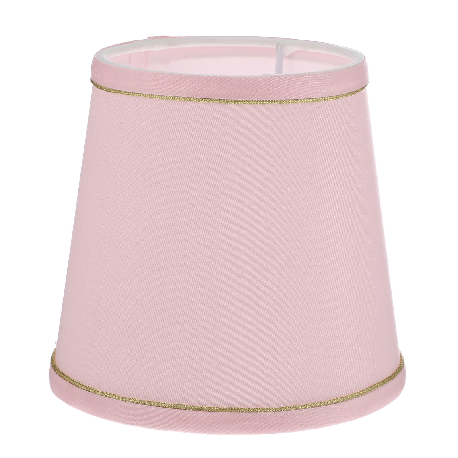 Ortofally Drum Lamp Shade Linen Fabric Lamp Cover Chandelier Lamp Shades for Chandeliers Lights Table Floor Wall Lamps Replacement 17.00X16.00X4.00CM Pink - Image 1